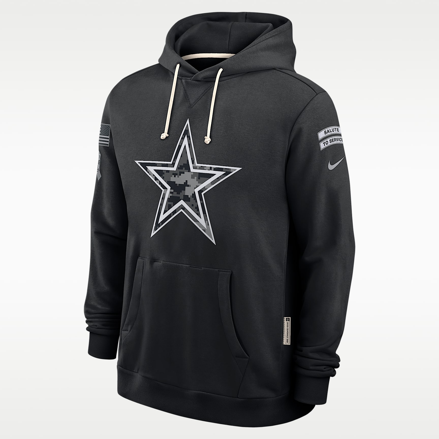 Sudadera con gorro sin cierre Nike Dri-FIT de la NFL para hombre Dallas Cowboys Salute to Service Sideline