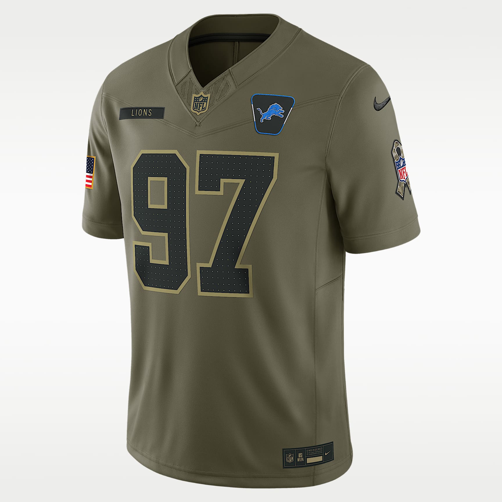 Aidan Hutchinson Detroit Lions Salute to Service Men's Nike Dri-FIT NFL Limited Jersey