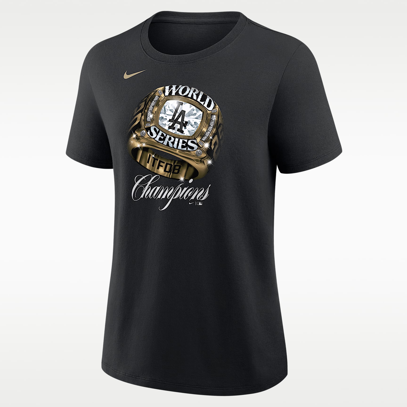 Los Angeles Dodgers 2025 World Series Champion Gold Series Women's Nike MLB T-Shirt