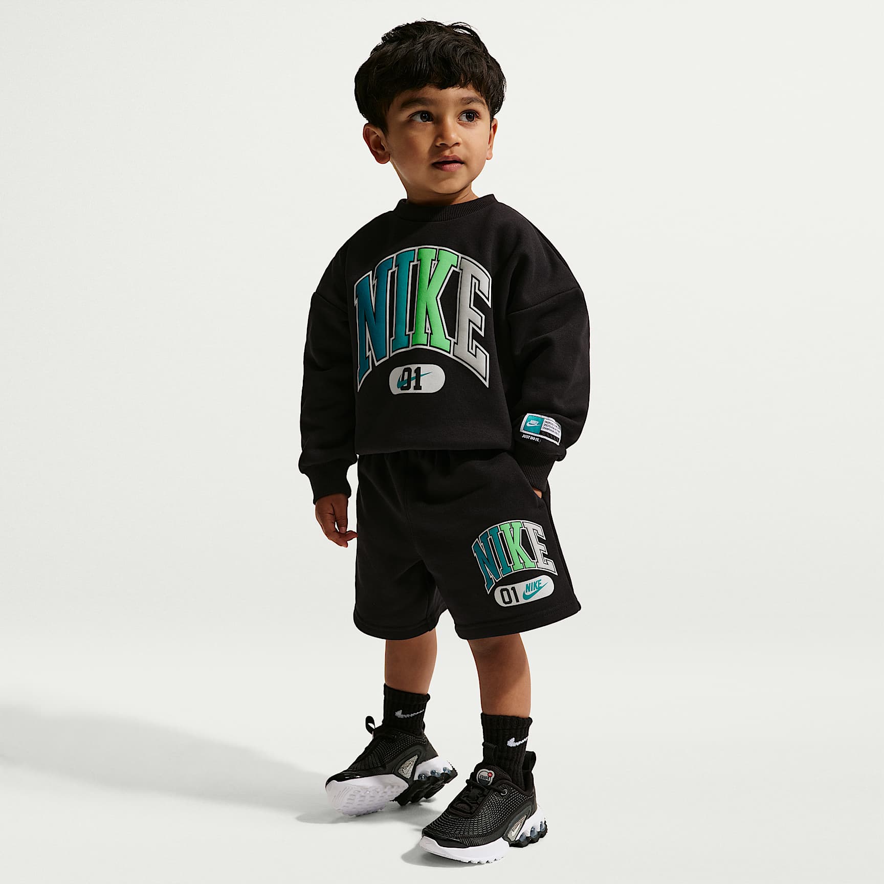Sudadera de cuello redondo de tejido Fleece Multisport infantil Nike Sportswear