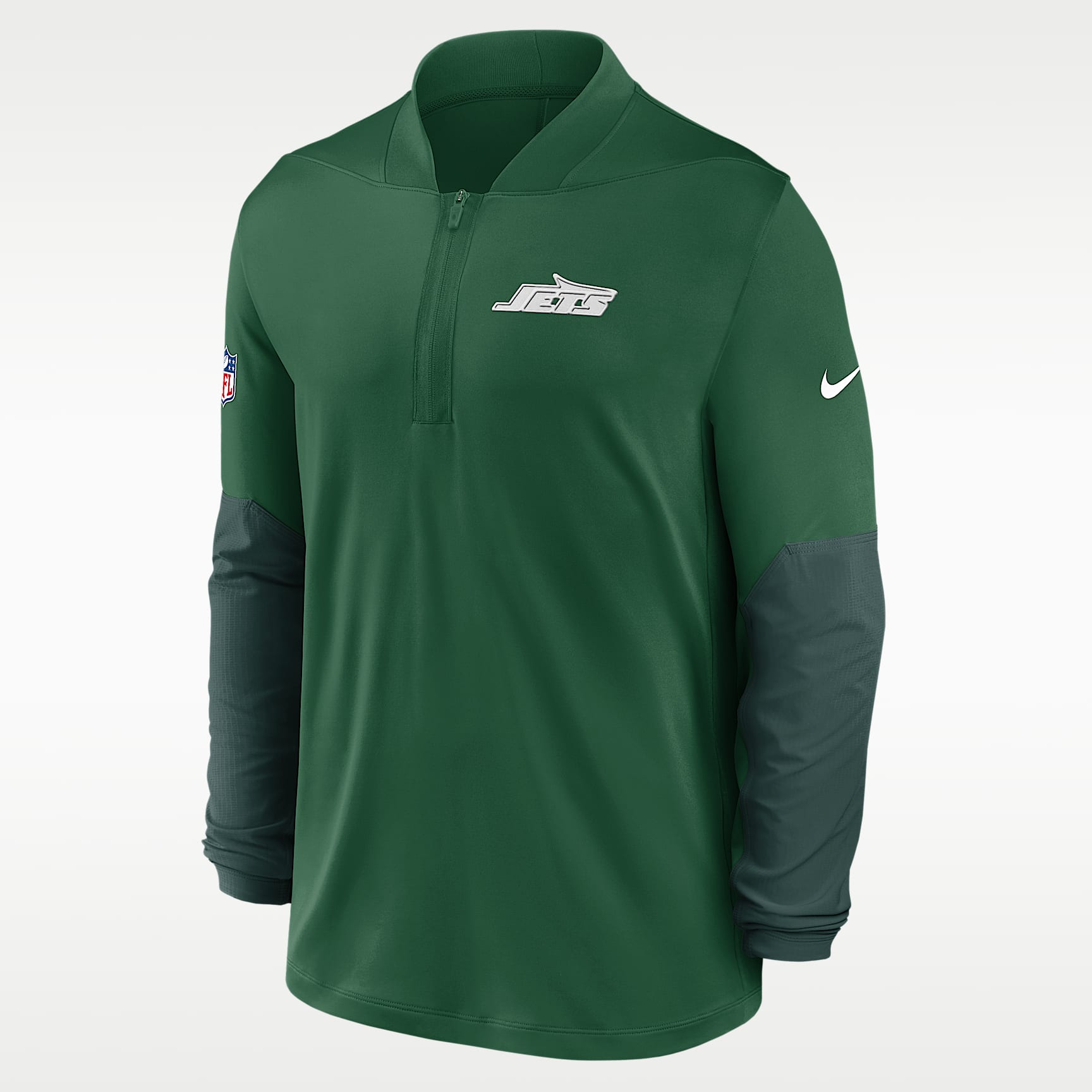 New York Jets Feel The Pressure Men's Nike Dri-FIT NFL 1/2-Zip Top