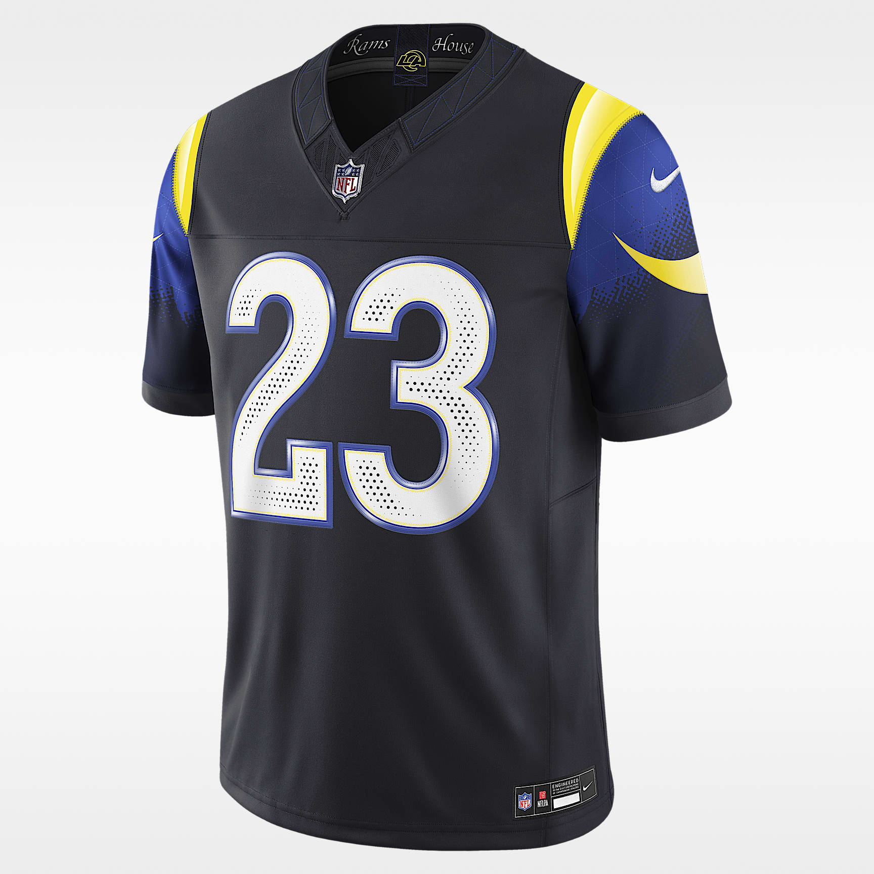 Jersey Nike Dri-FIT de la NFL Limited para hombre Kyren Williams Los Angeles Rams Rivalries Collection