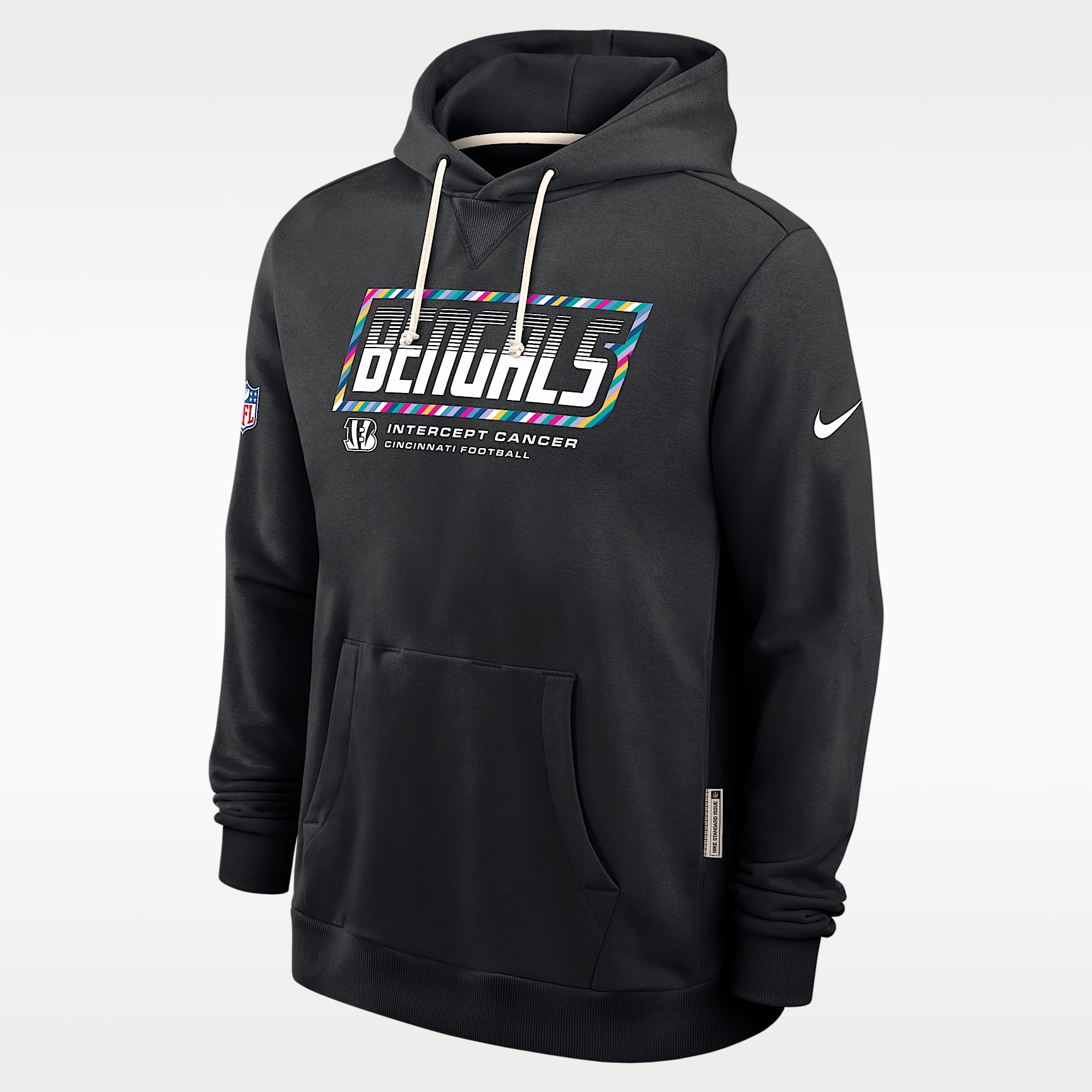 Cincinnati Bengals Crucial Catch Sideline Standard Issue Men's Nike Dri-FIT NFL Pullover Hoodie