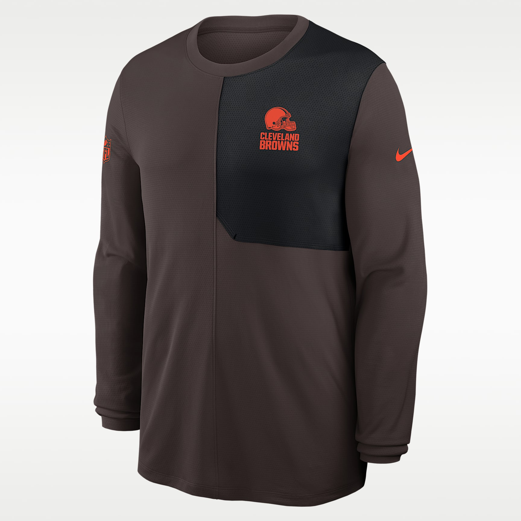 Cleveland Browns Sideline Coach Men's Nike Dri-FIT NFL Long-Sleeve Top