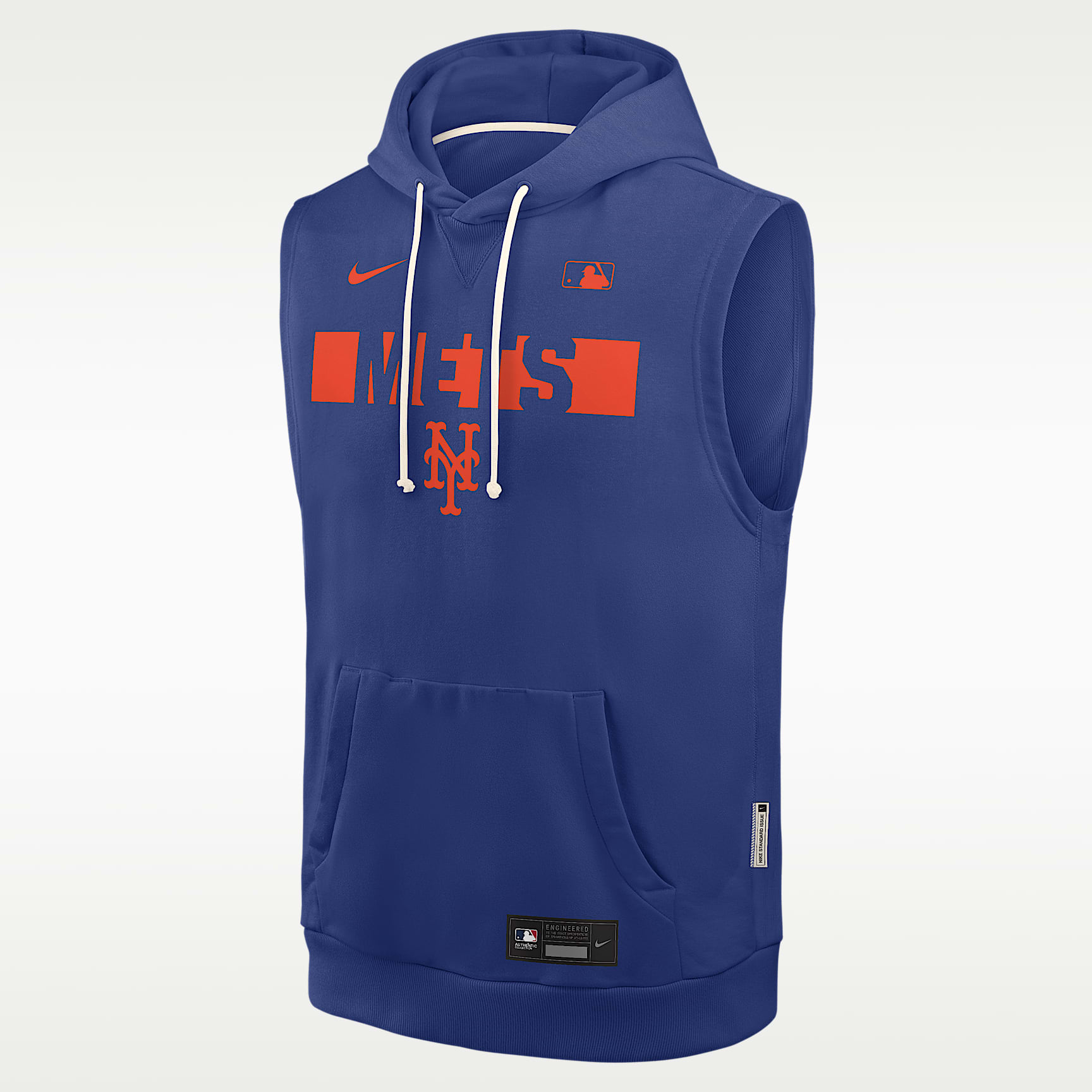New York Mets Authentic Collection Standard Issue Men's Nike Dri-FIT MLB Sleeveless Pullover Hoodie