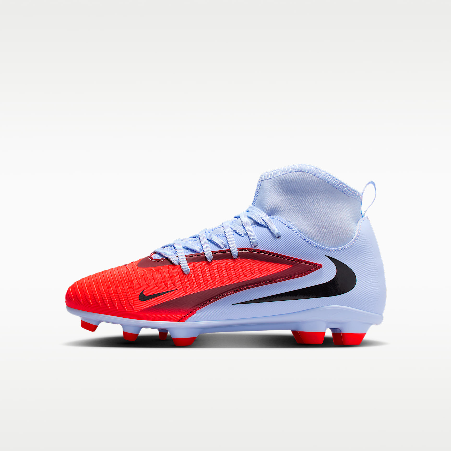 Tacos de fútbol para terrenos múltiples para niños grandes Nike Jr. Phantom 6 High Club