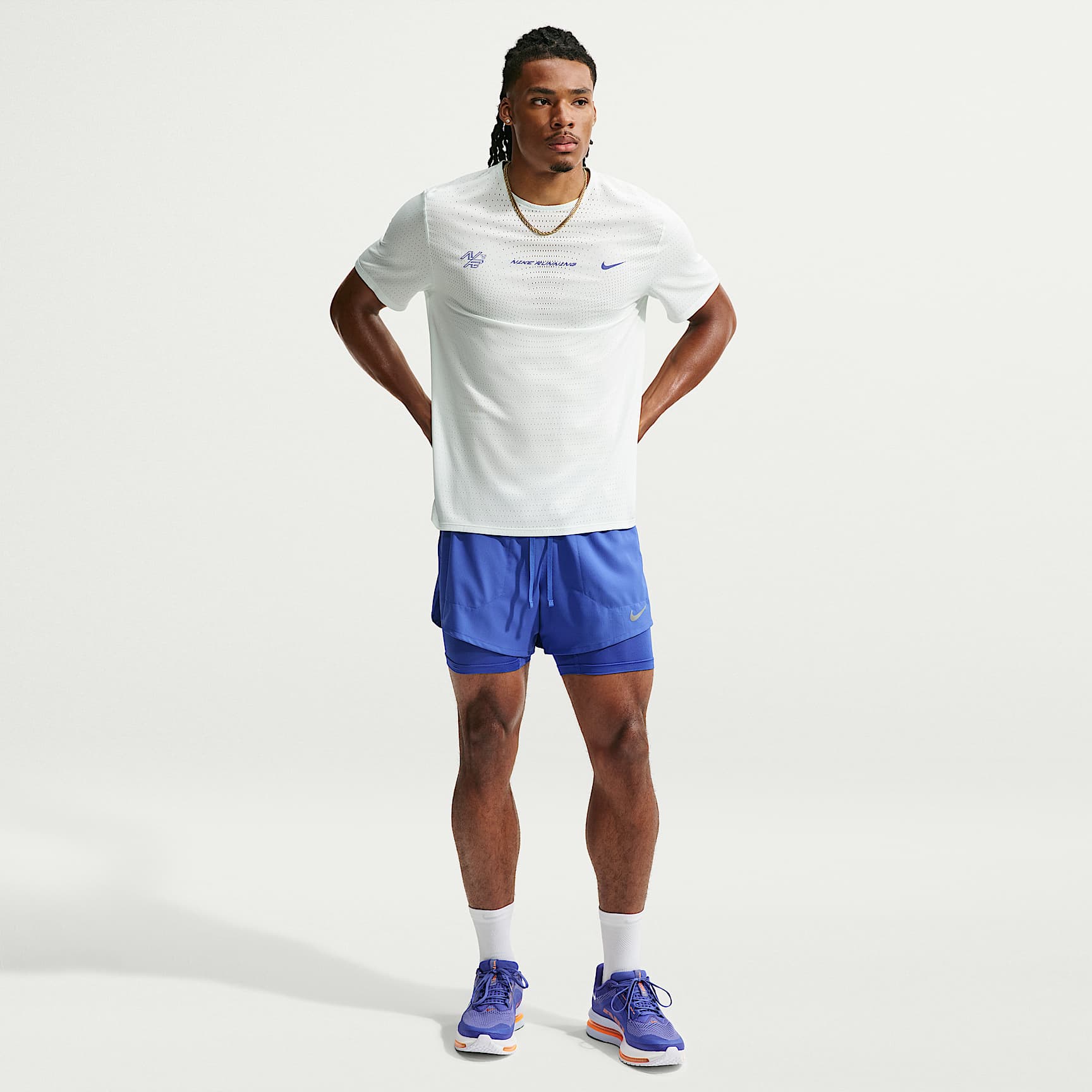 Ανδρικό υβριδικό σορτς για τρέξιμο Dri-FIT Nike Stride 13 cm