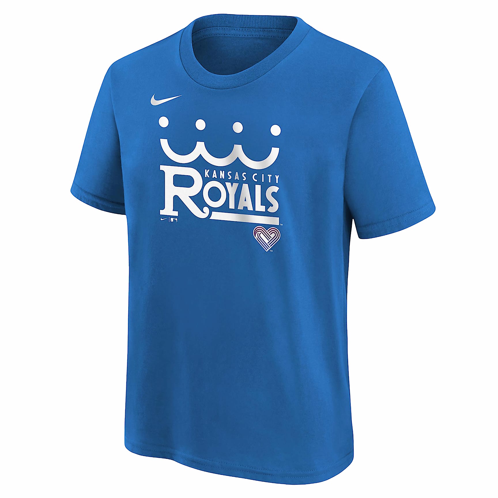 Playera Nike de la MLB para niños talla grande Kansas City Royals City Connect Wordmark