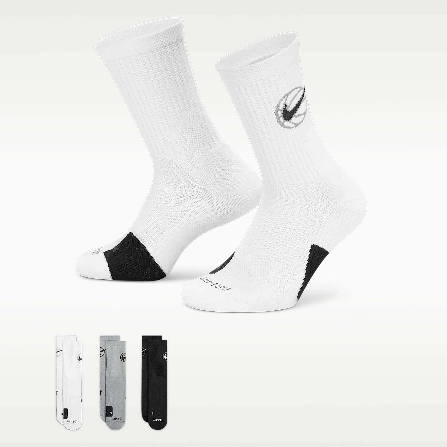 Nike Everyday Crew Basketbalsokken (3 paar)