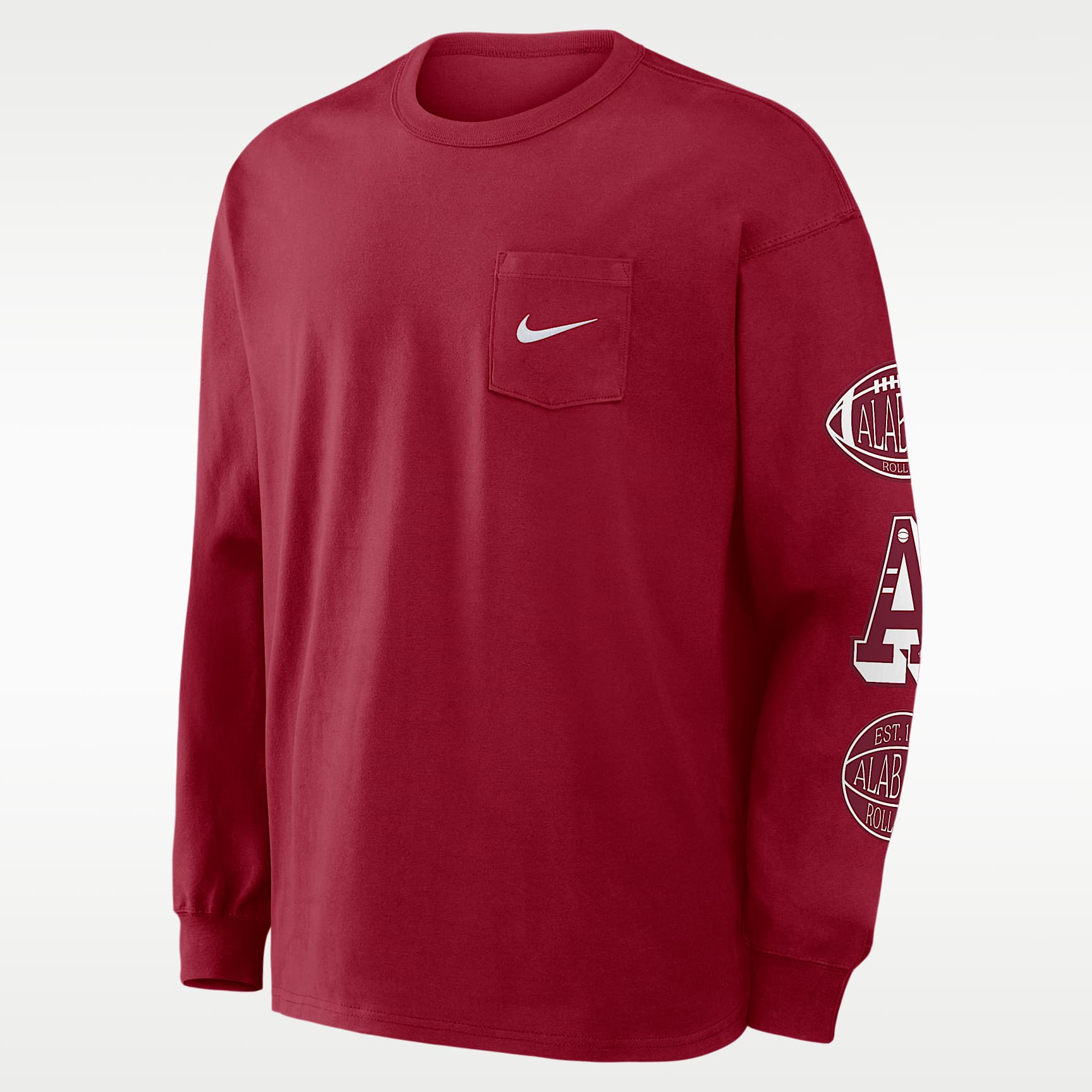 Alabama Academic Max90 Pocket Men's Nike College Long-Sleeve T-Shirt