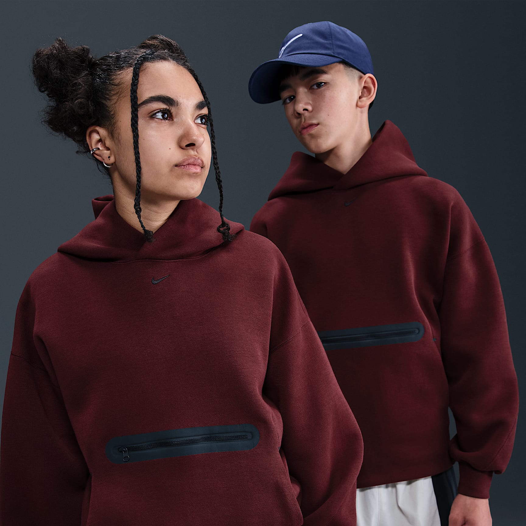 Nike Sportswear Tech Fleece Big Kids' (Boys') Oversized Pullover Hoodie