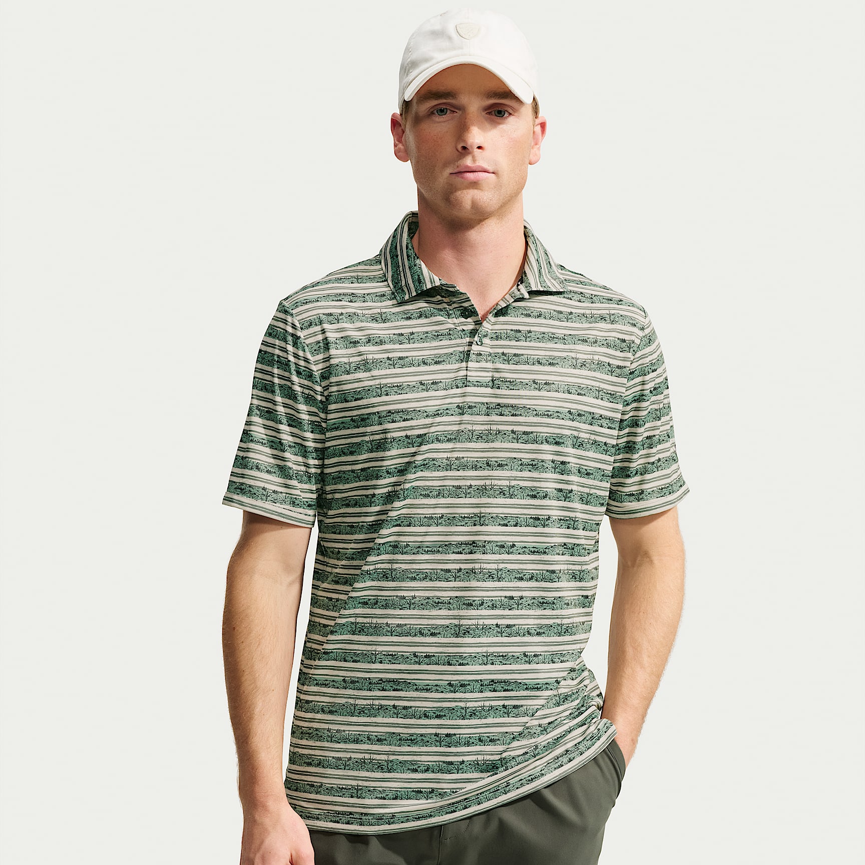 Nike Par Men's Dri-FIT Striped Golf Polo