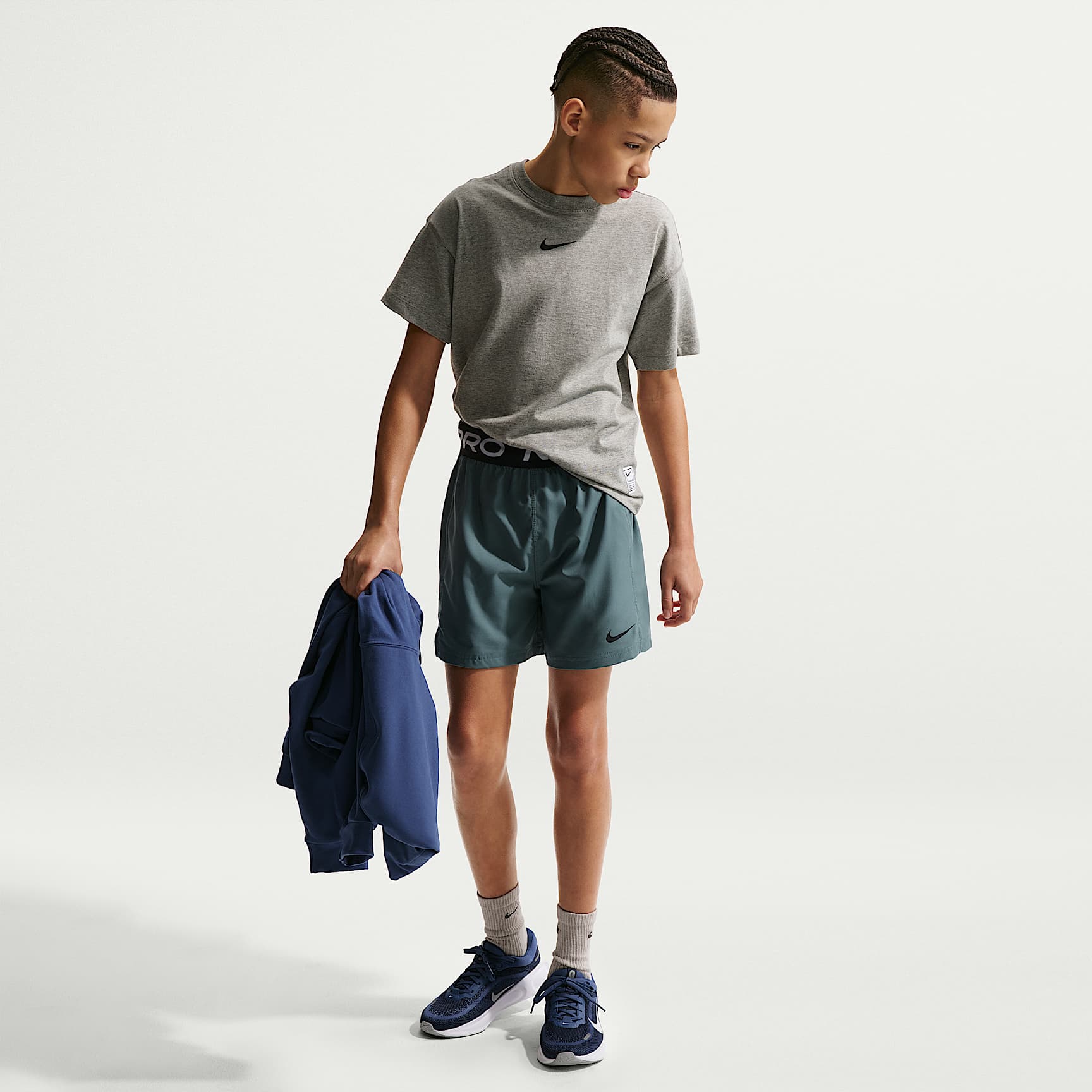 Shorts de entrenamiento Dri-FIT para niño talla grande Nike Pro