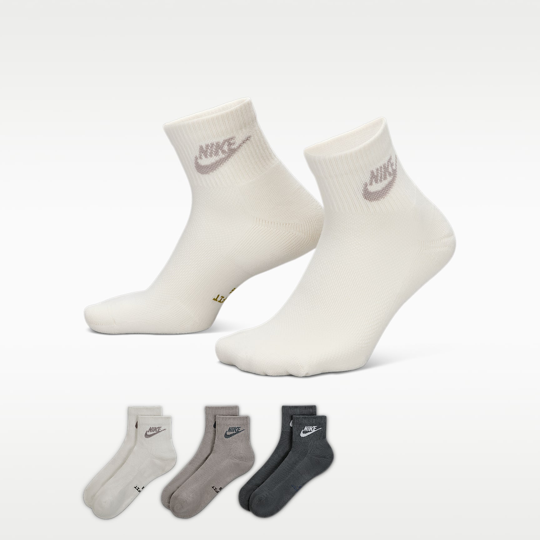 Nike Everyday Elevated Ankle Socks (3 Pairs)