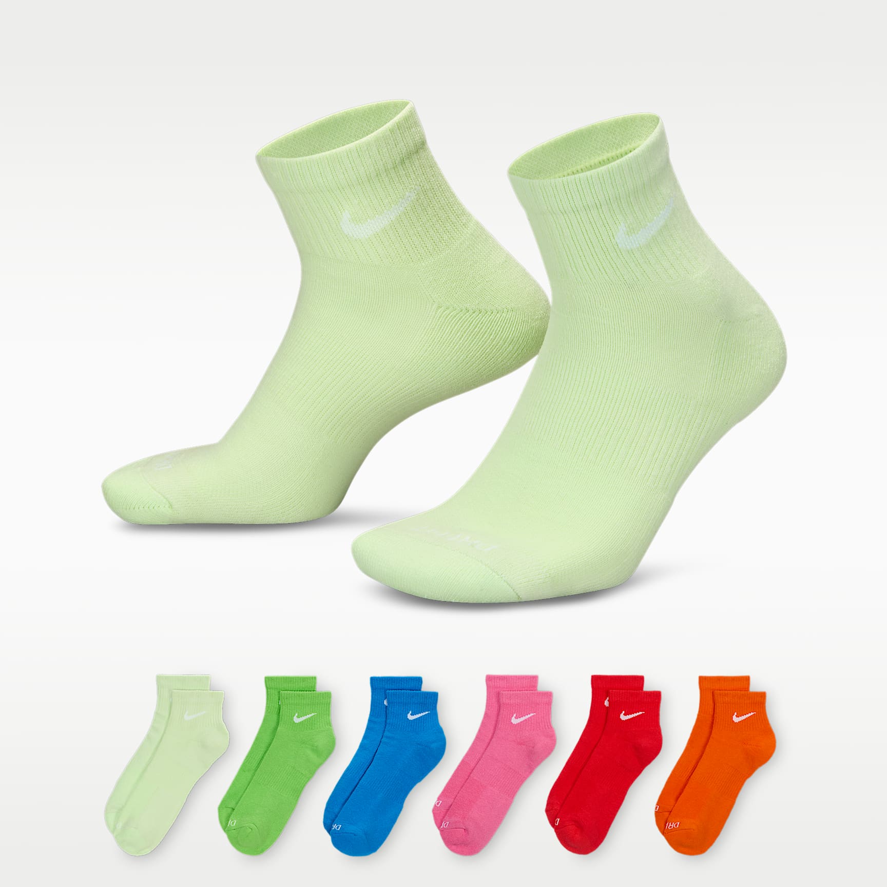 Calcetines al tobillo de entrenamiento Nike Everyday Plus Cushioned (6 pares)