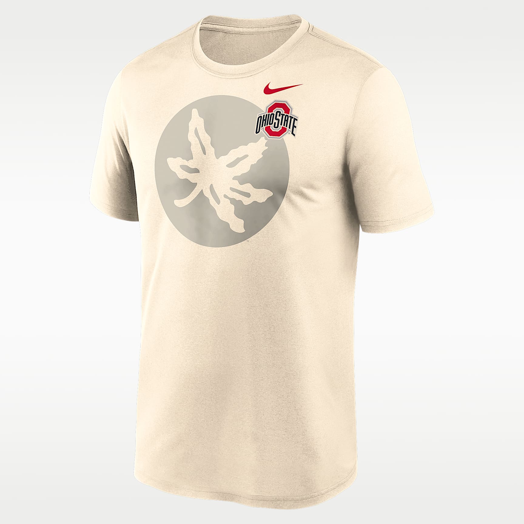 Ohio State Campus Legend Shadow Logo Men's Nike Dri-FIT College T-Shirt