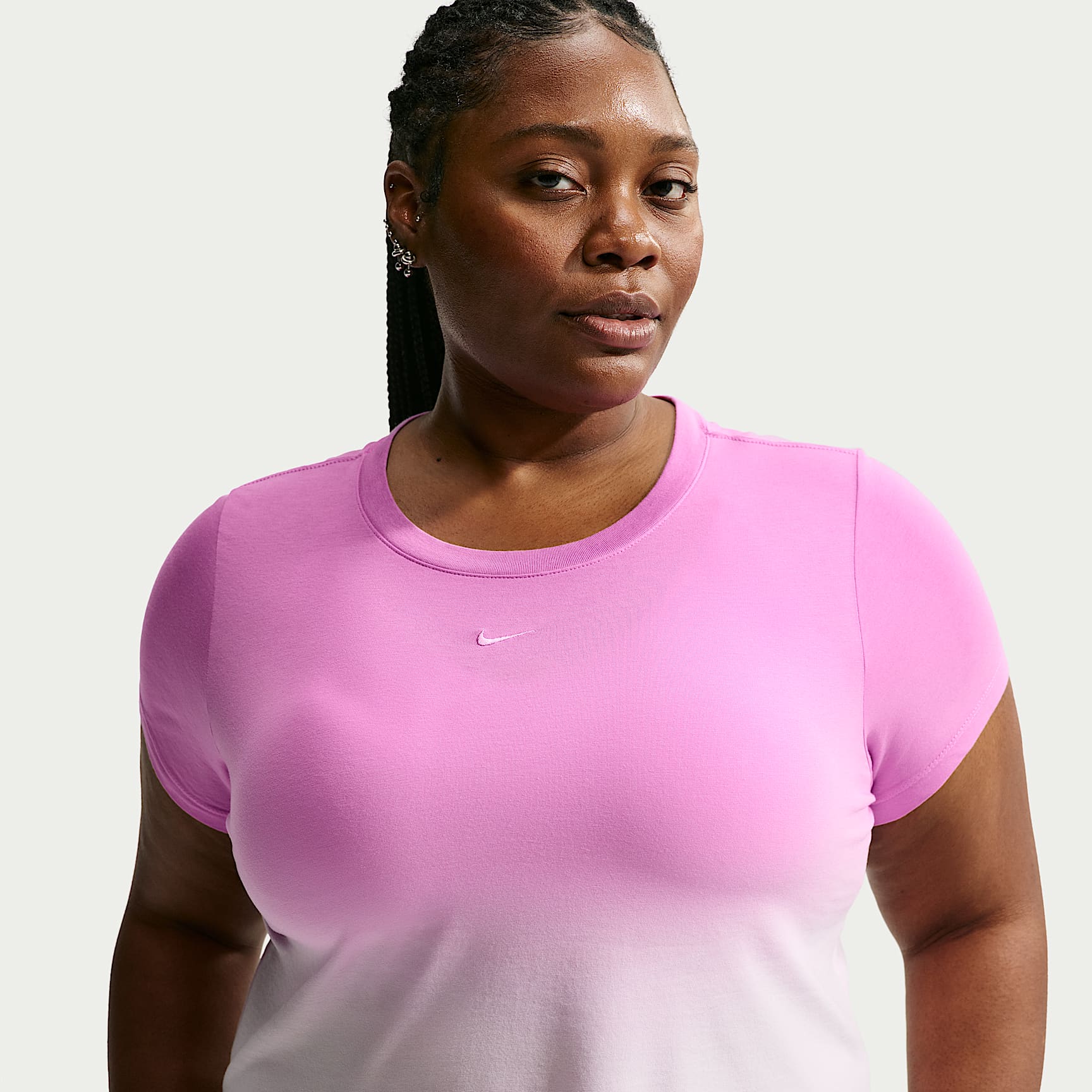 Playera cropped entallada para mujer (talla grande) Nike Sportswear Chill Knit