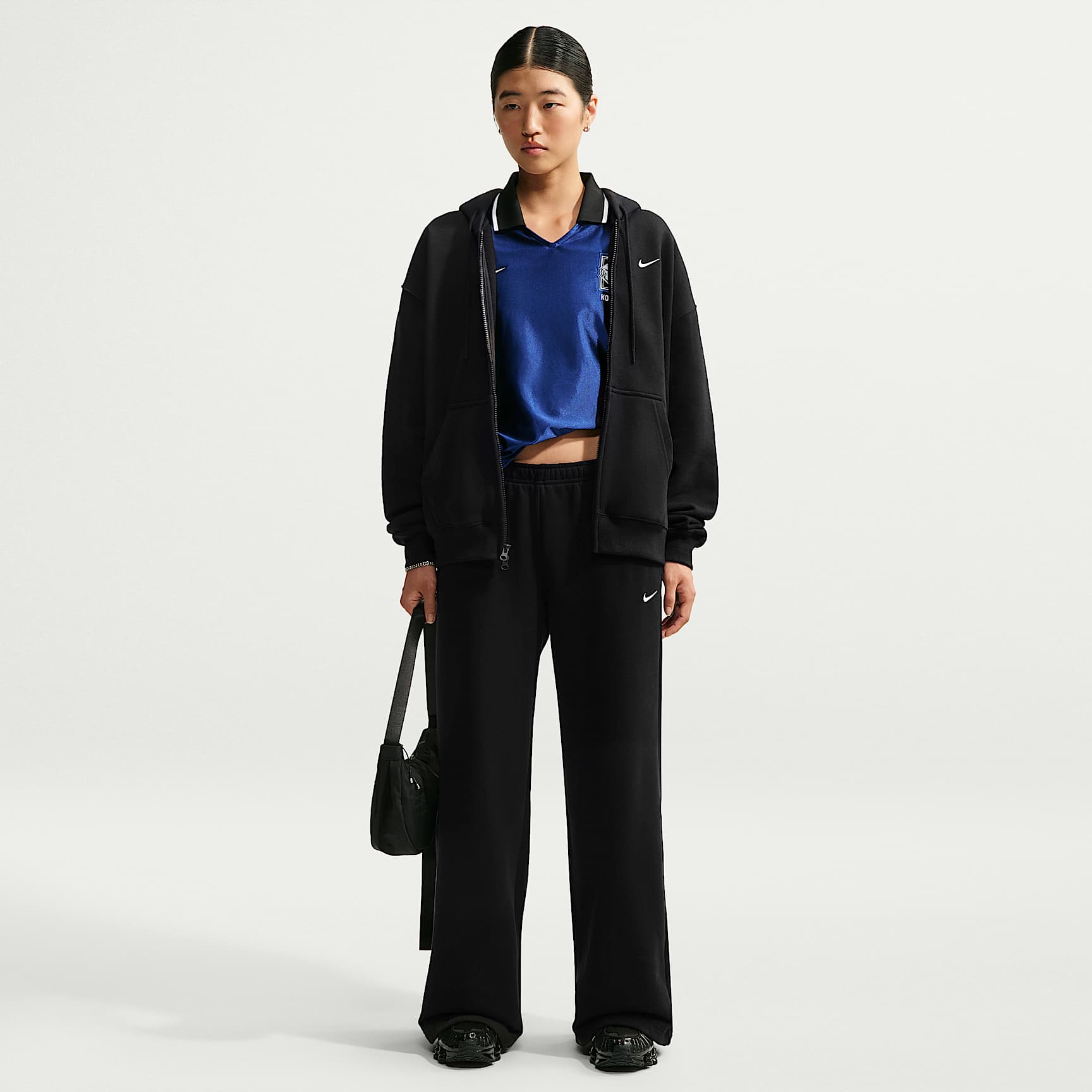 Nike Studio Fleece Medium Weight Women's Mid-Rise Wide-Leg Trousers