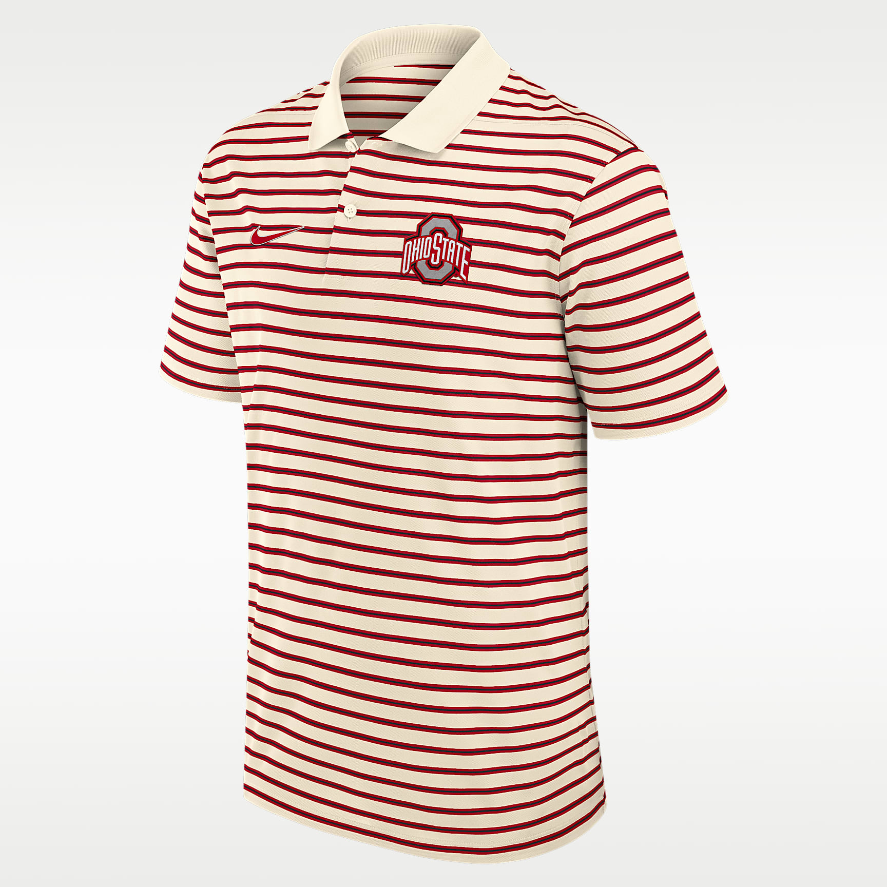Polo universitario Nike Dri-FIT para hombre Ohio State Striped