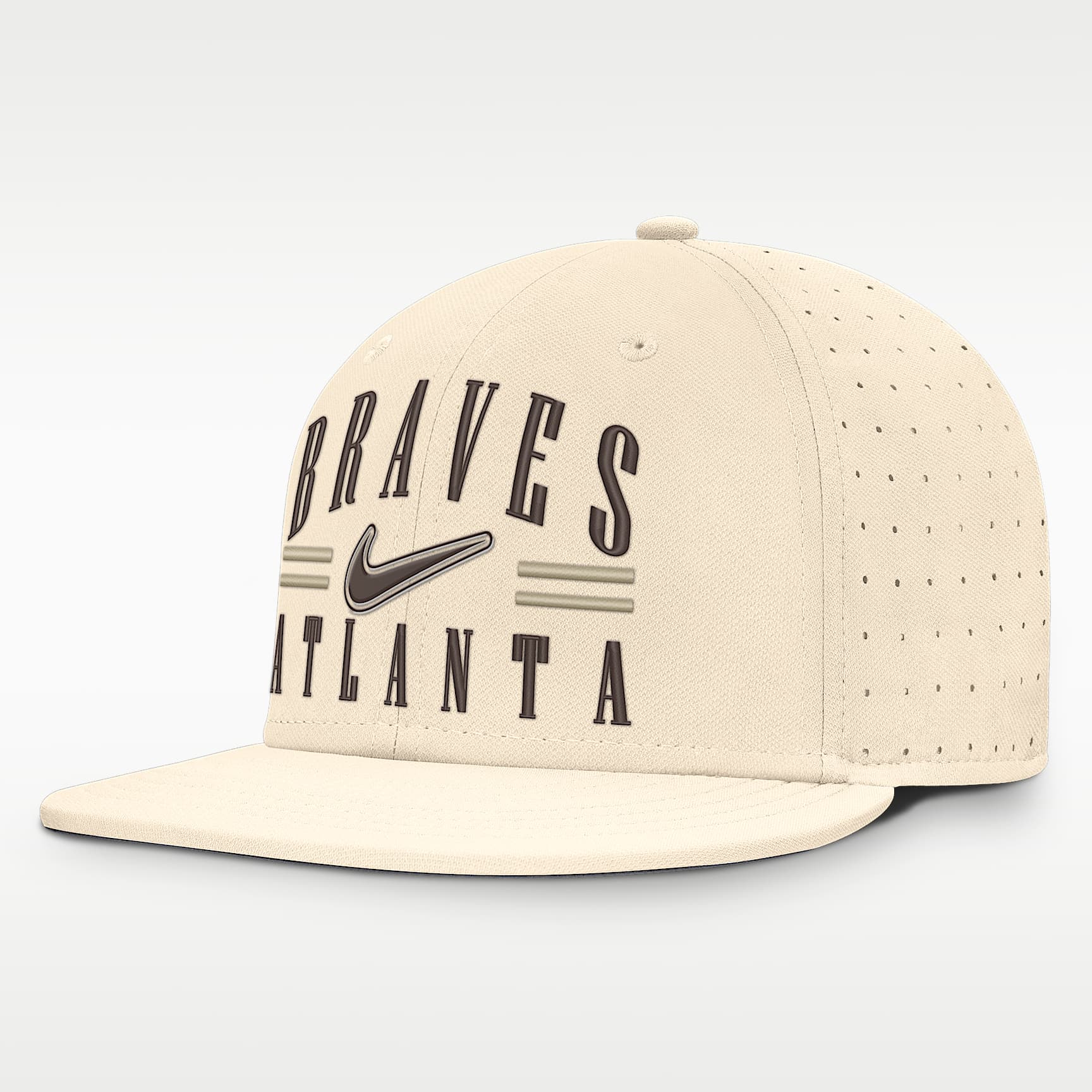 Atlanta Braves True Men's Nike AeroBill MLB Fitted Hat