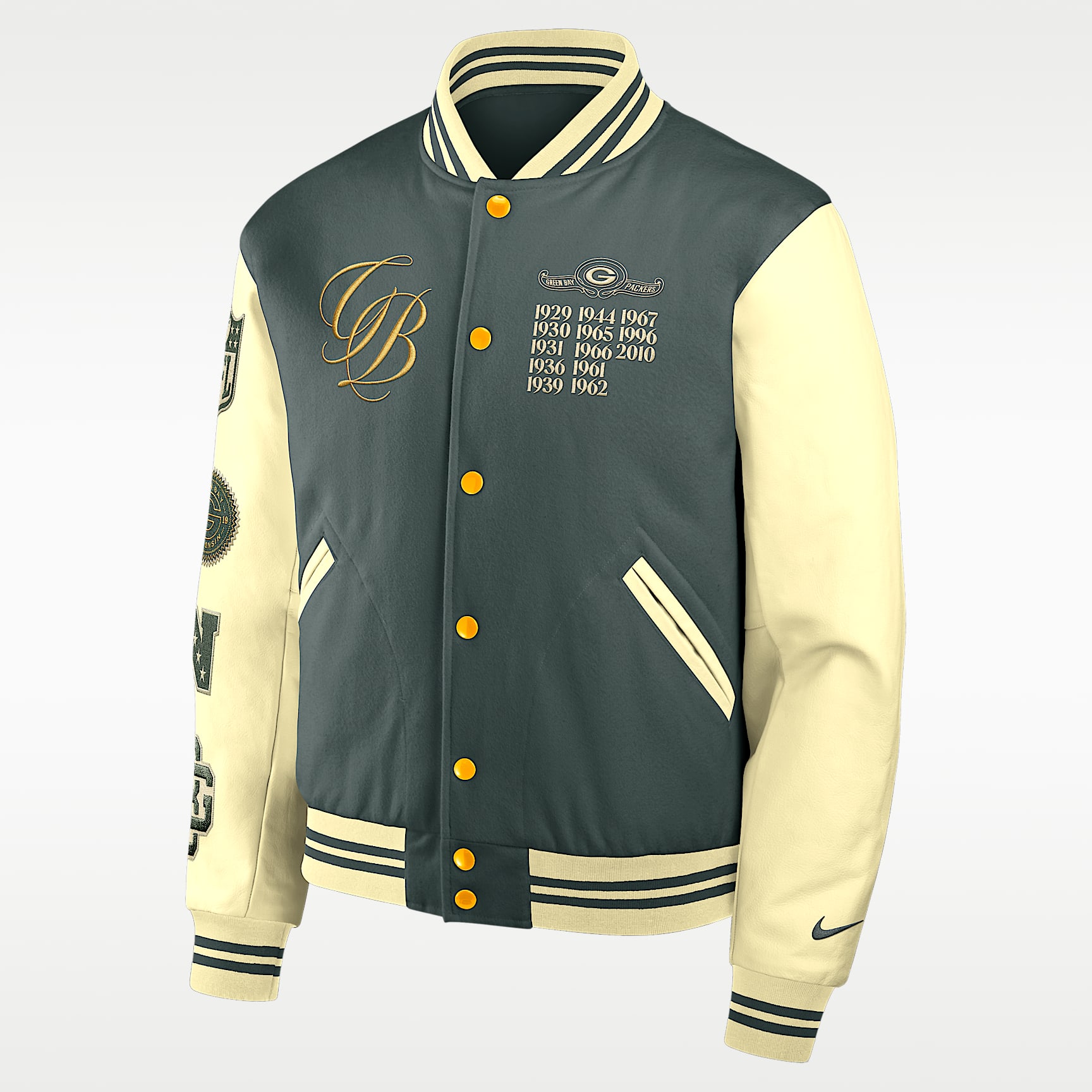 Green Bay Packers Rivalries Collection Men's Nike NFL Full-Snap Varsity Jacket