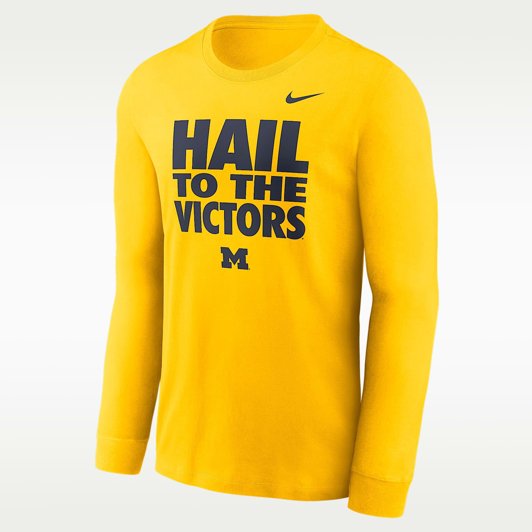 Michigan Sideline Slogan Men's Nike Dri-FIT College Long-Sleeve T-Shirt