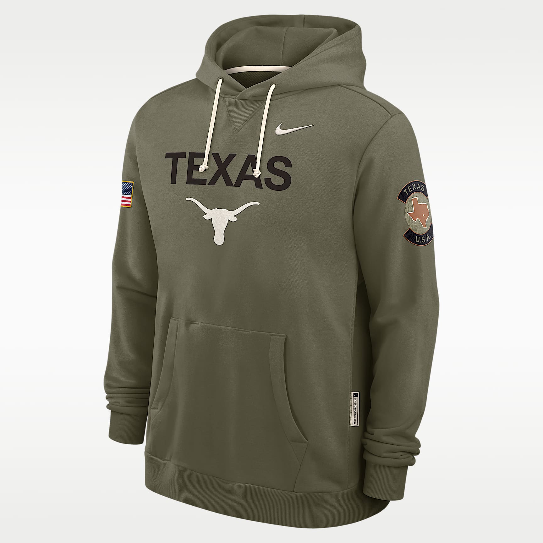 Texas 2025 Military Appreciation Men's Nike Dri-FIT College Pullover Hoodie