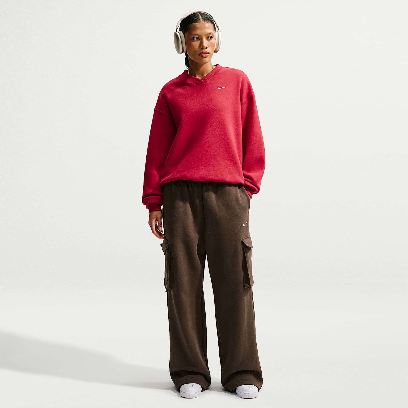Nike Studio Fleece Medium Weight Women's Oversized High-Rise Cargo Pants