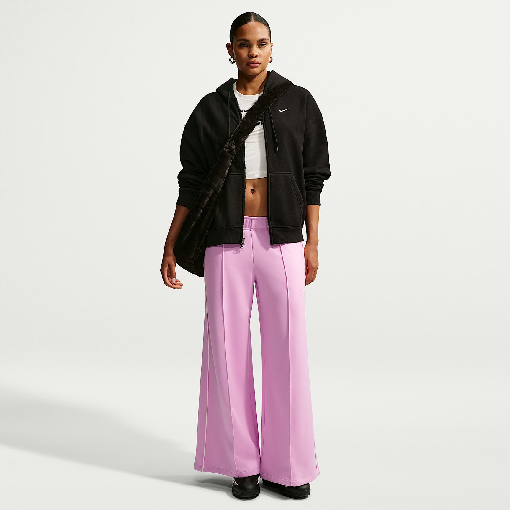 Nike Sportswear Women's Mid-Rise Wide-Leg Track Pants