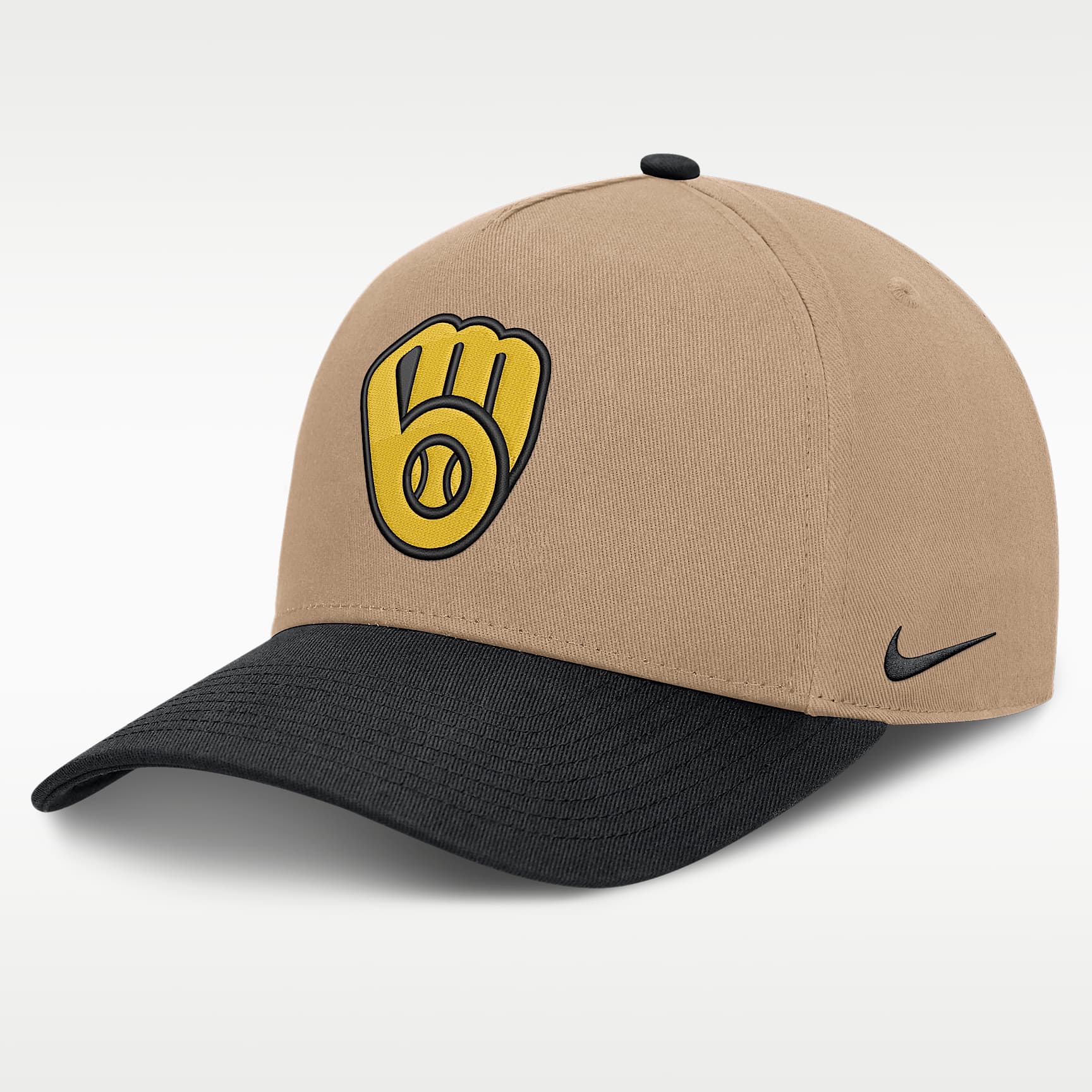 Gorra de rejilla Nike de la MLB ajustable y con estructura A-Frame para hombre Milwaukee Brewers Rise