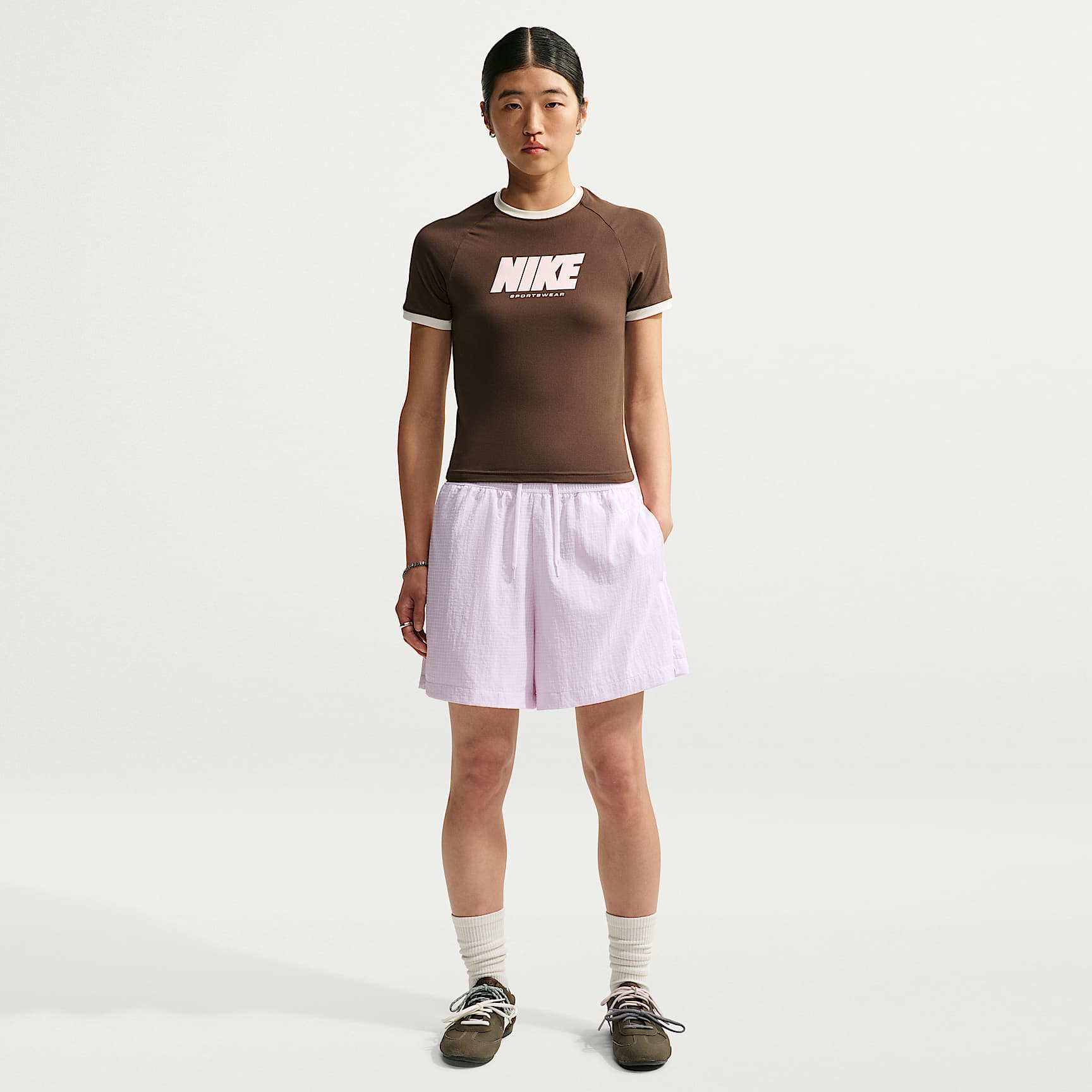 나이키 스포츠웨어 여성 루즈 핏 하이웨이스트 경량 립스탑 쇼츠