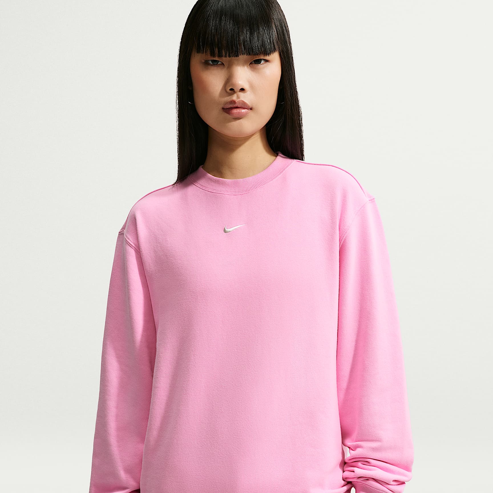 Sudadera de cuello redondo para mujer Nike Studio Fleece Lightweight