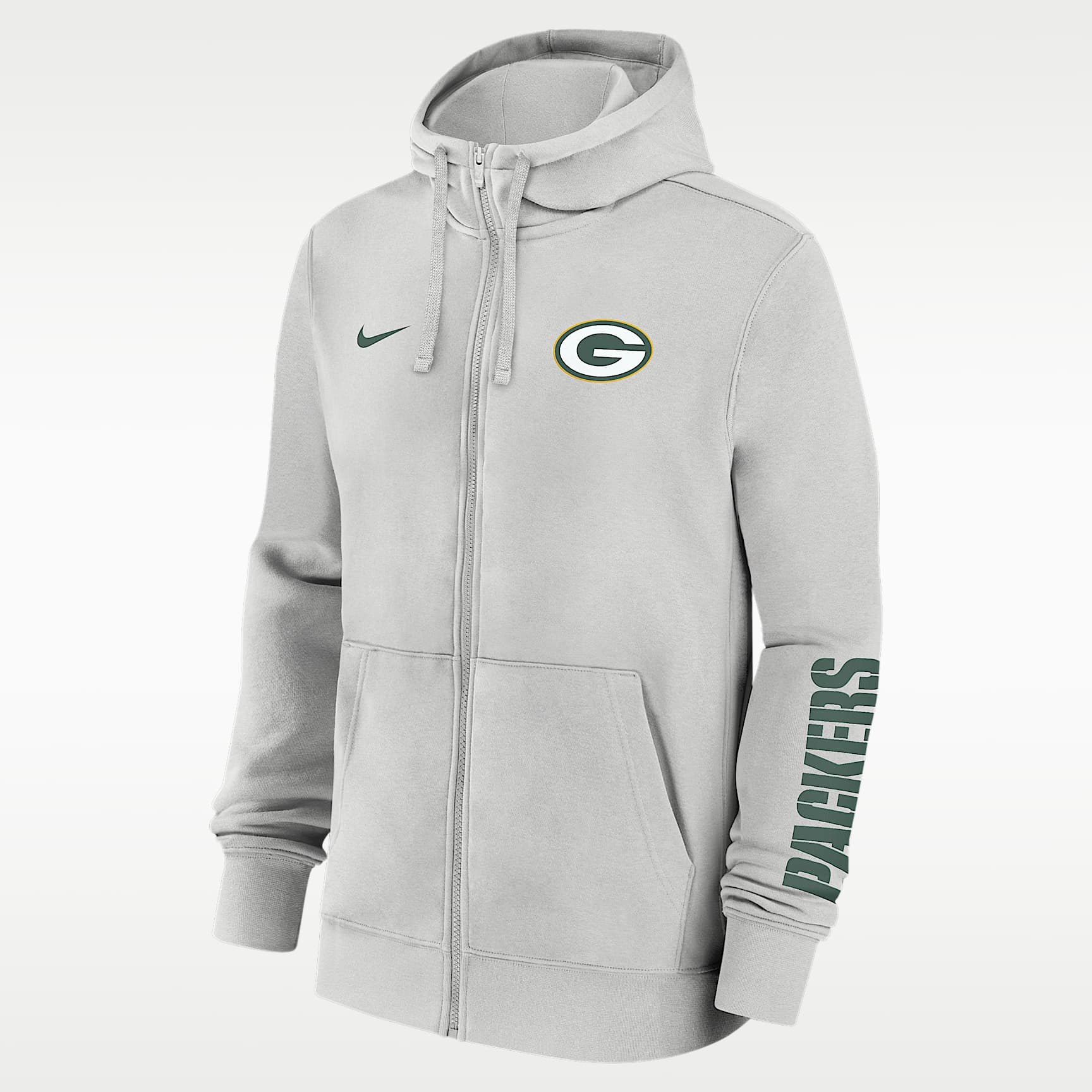 Sudadera con gorro Nike de la NFL de cierre completo para hombre Green Bay Packers Club