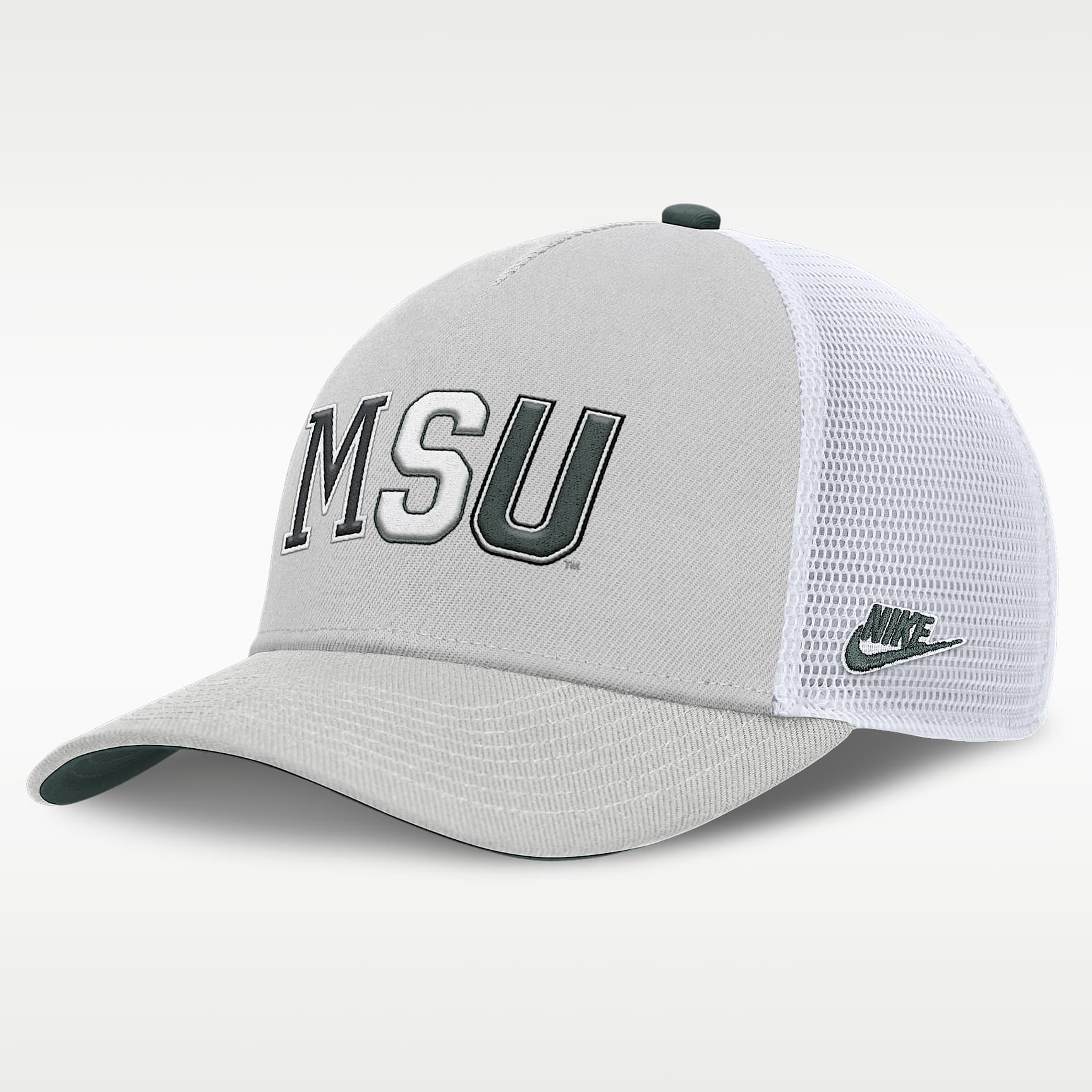 Gorra de rejilla universitaria Nike ajustable para hombre Michigan State Legacy Basketball Rise
