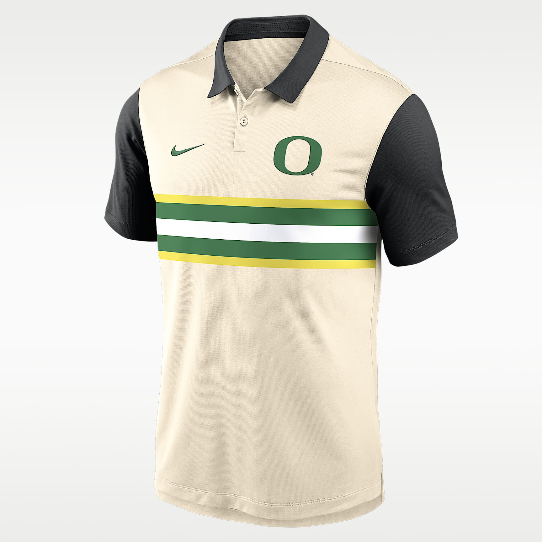 Polo universitario Nike Dri-FIT para hombre Oregon Vapor Primary Logo