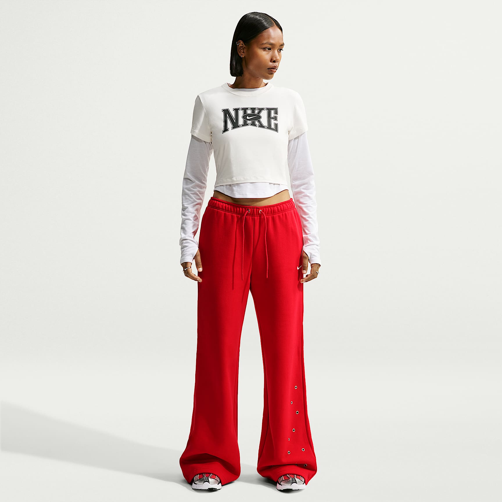 Nike Studio Fleece Medium Weight Women's Mid-Rise Wide-Leg Pants