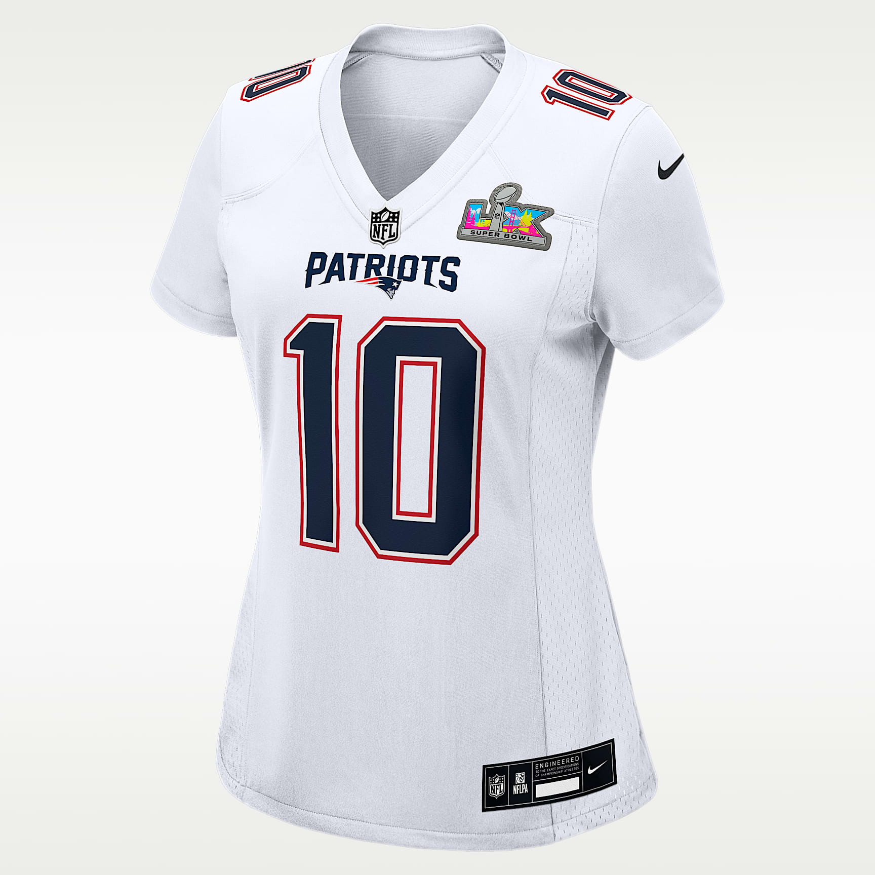 Drake Maye New England Patriots Super Bowl LX Women's Nike NFL Game Fashion Jersey
