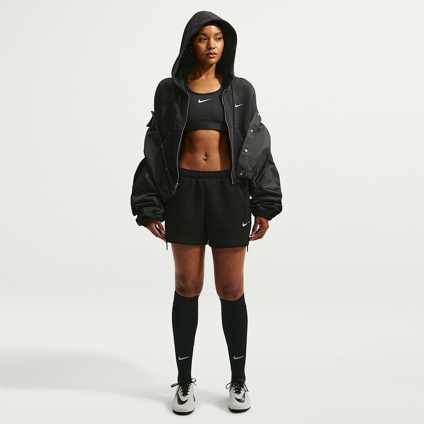 Short taille mi-haute Nike Studio Fleece Medium Weight pour femme
