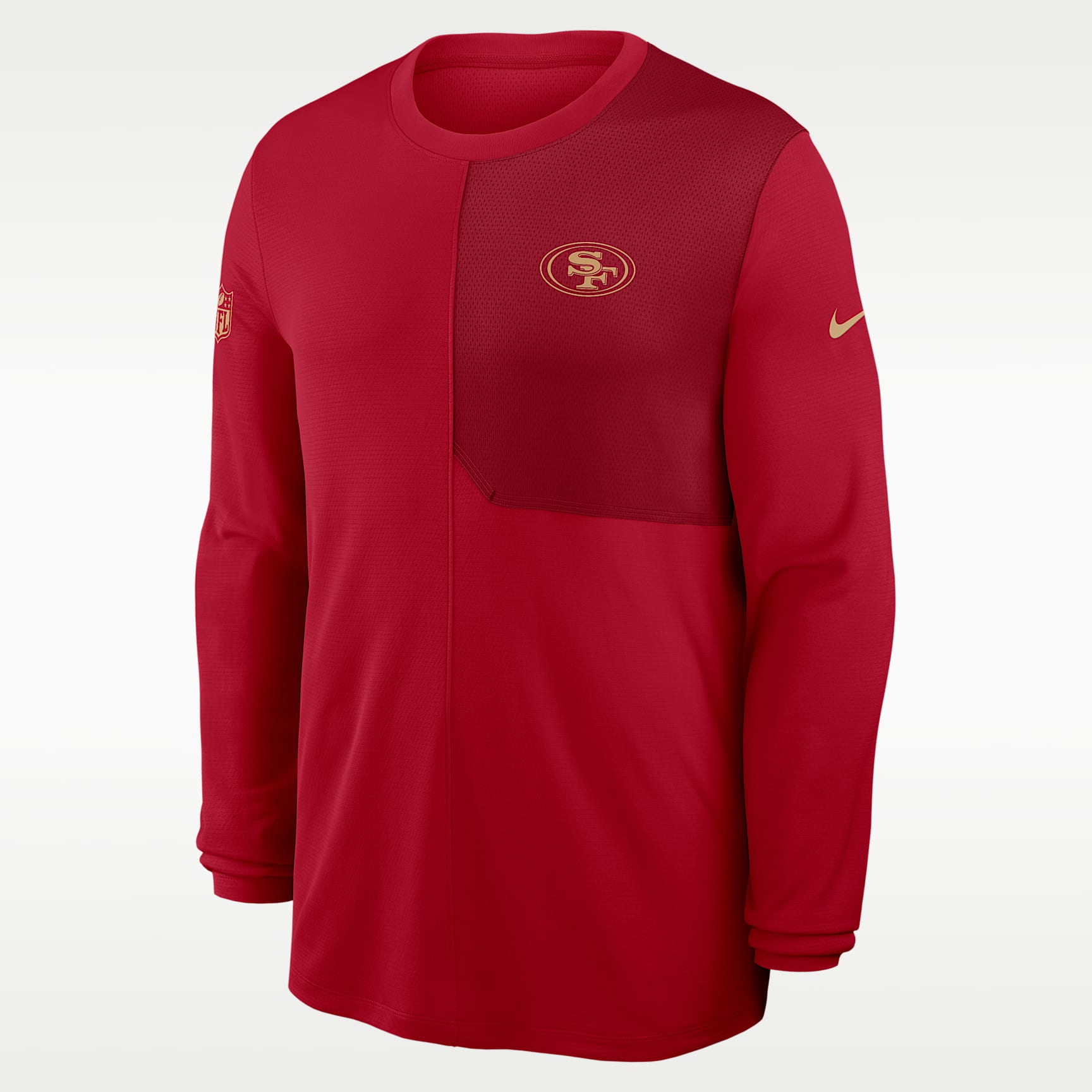 Playera de manga larga Nike Dri-FIT de la NFL para hombre San Francisco 49ers Sideline Coach