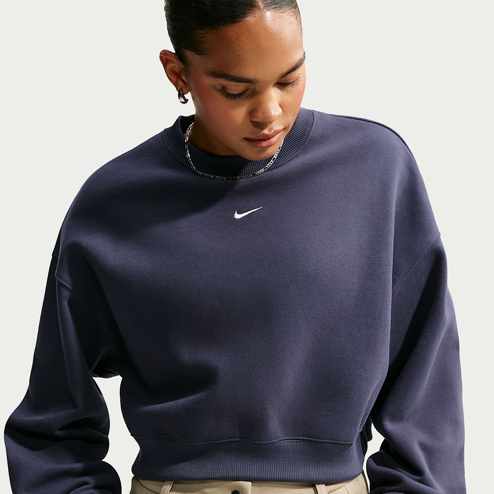 Nike Studio Fleece Medium Weight Women's Oversized Cropped Crew