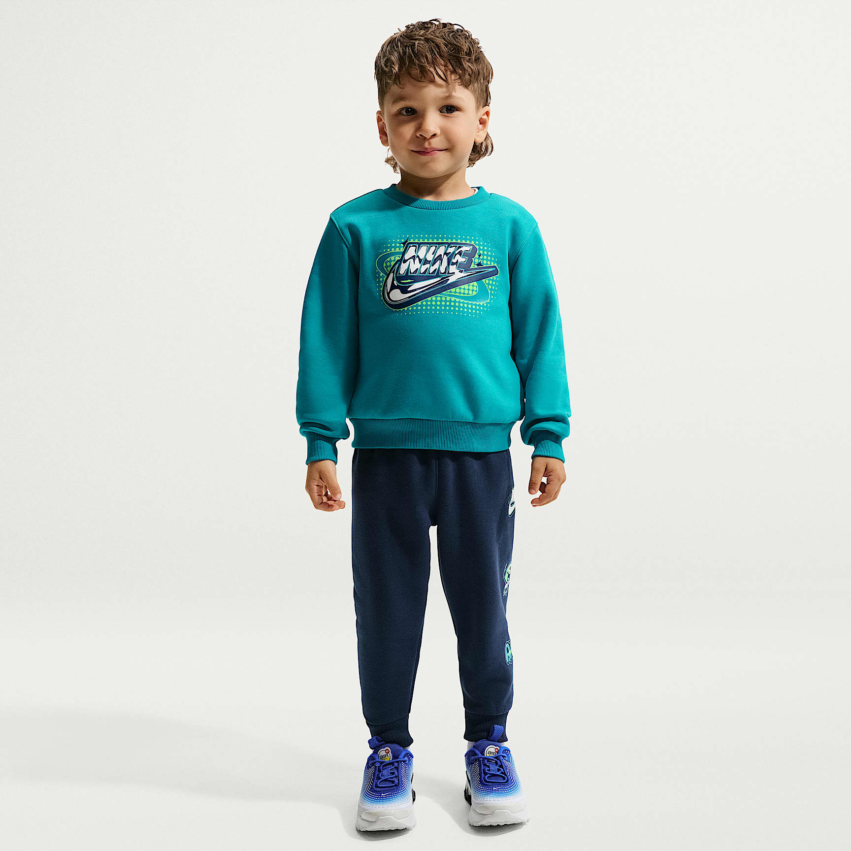 Nike スポーツウェア ベビー ブランド アンバサダー ツーピース フリース クルー セット