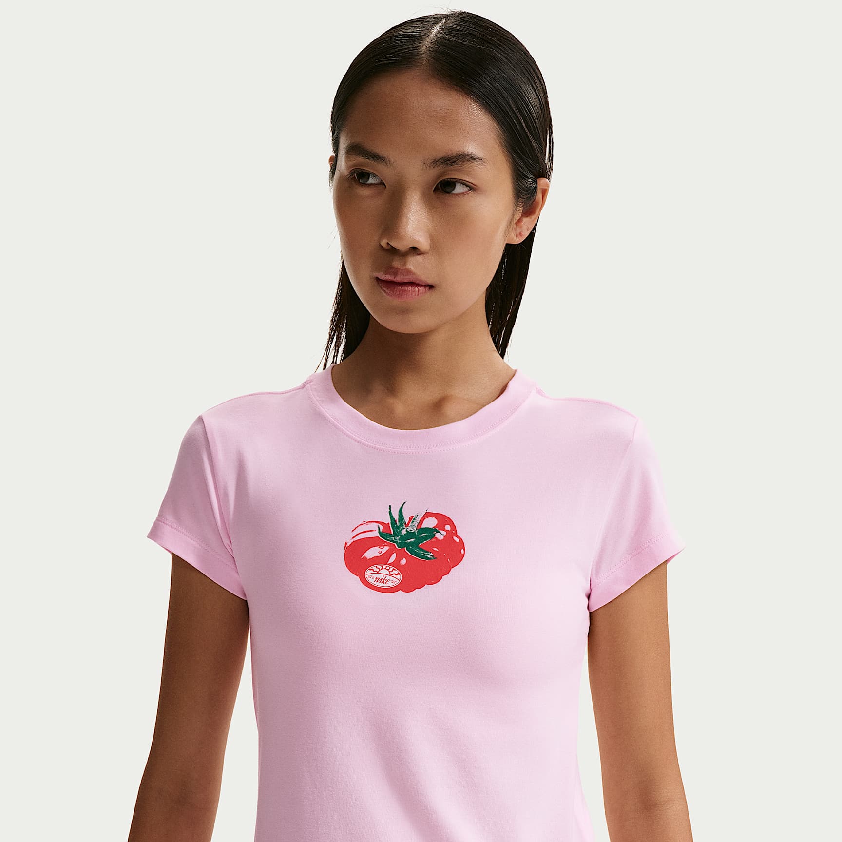 나이키 스포츠웨어 칠 니트 여성 슬림 모드 크롭 티셔츠