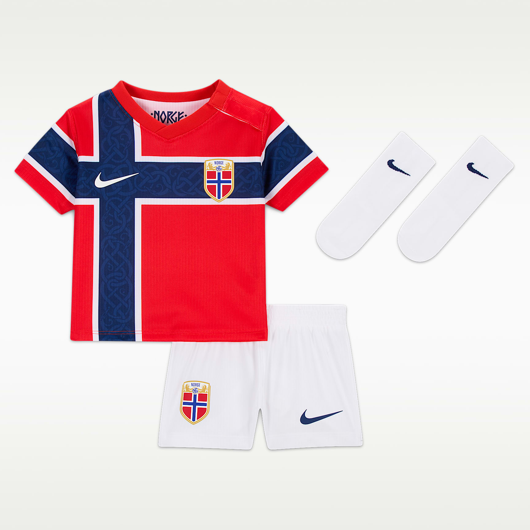 Norway 2026 Stadium Home Baby/Toddler Nike Football Replica 3-Piece Kit