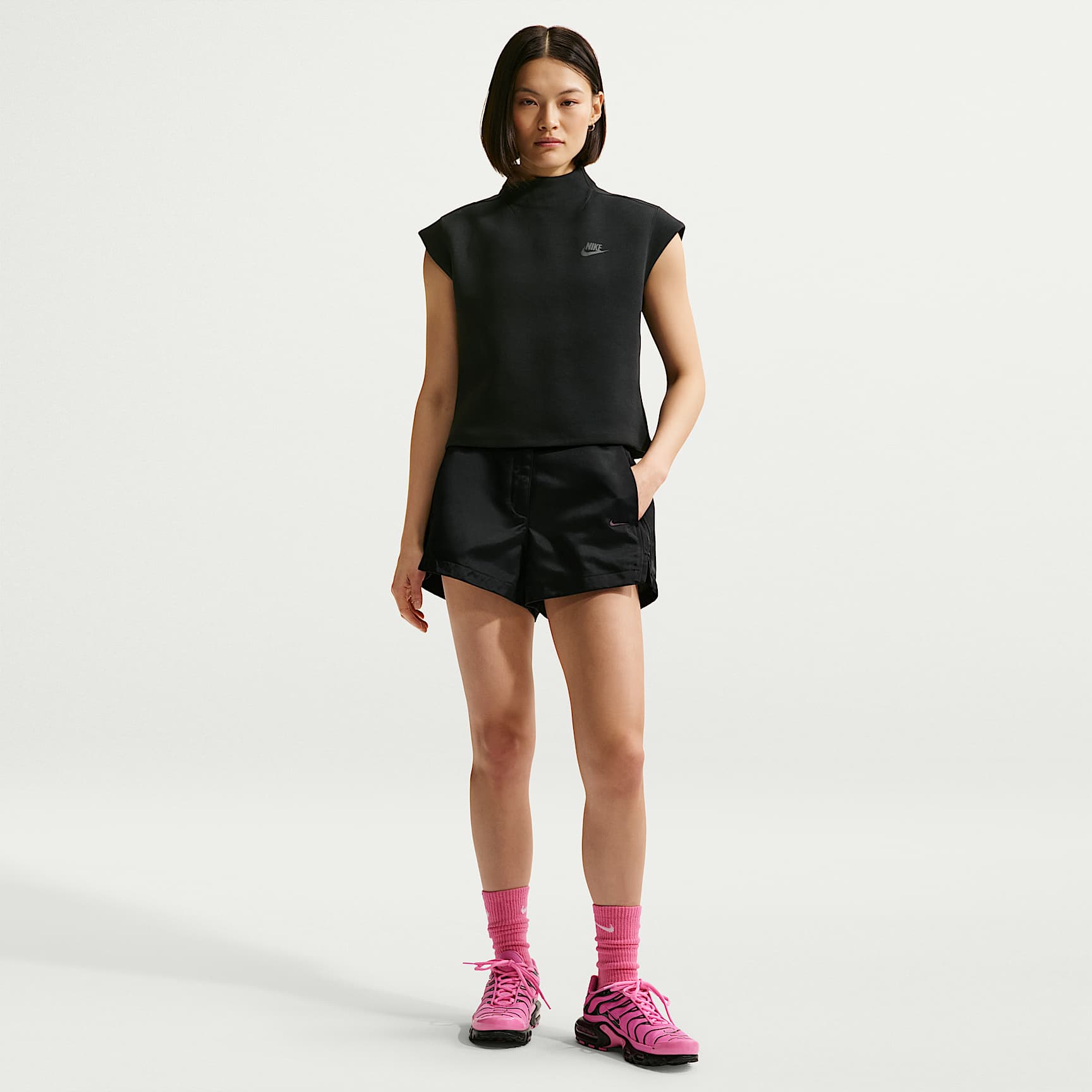 나이키 스포츠웨어 여성 하이웨이스트 새틴 핫 쇼츠