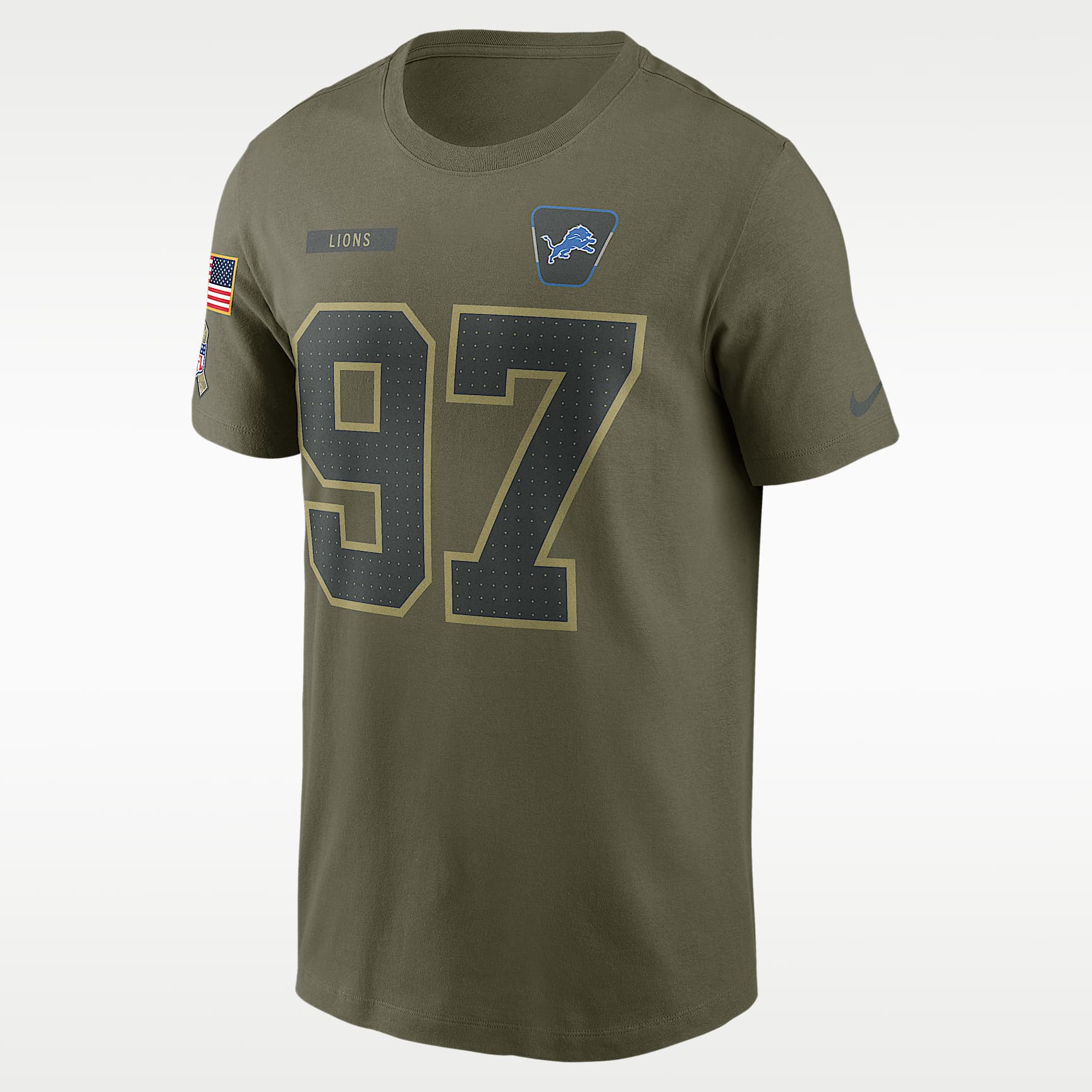 Aidan Hutchinson Detroit Lions Salute To Service Men’s Nike NFL T-Shirt