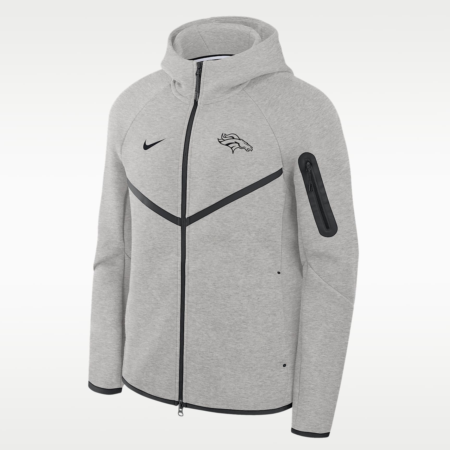 Chamarra con gorro de cierre completo Nike de la NFL para hombre Denver Broncos Top Billing Tech Fleece Windrunner