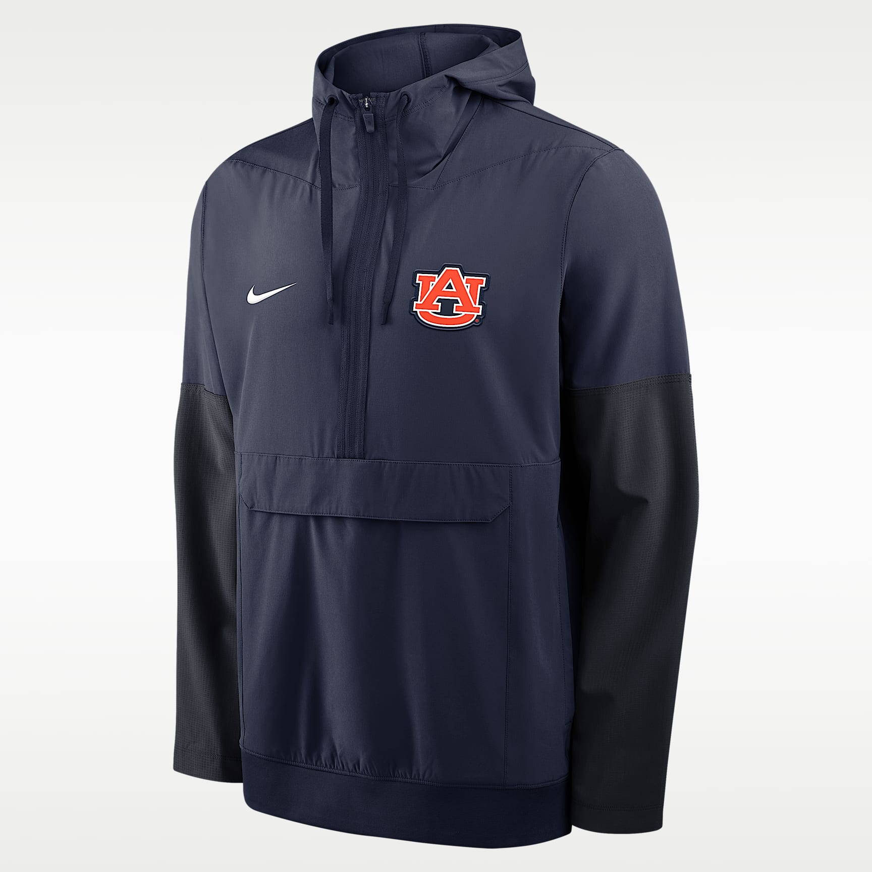 Chamarra universitaria Nike con gorro de medio cierre para hombre Auburn Anorak