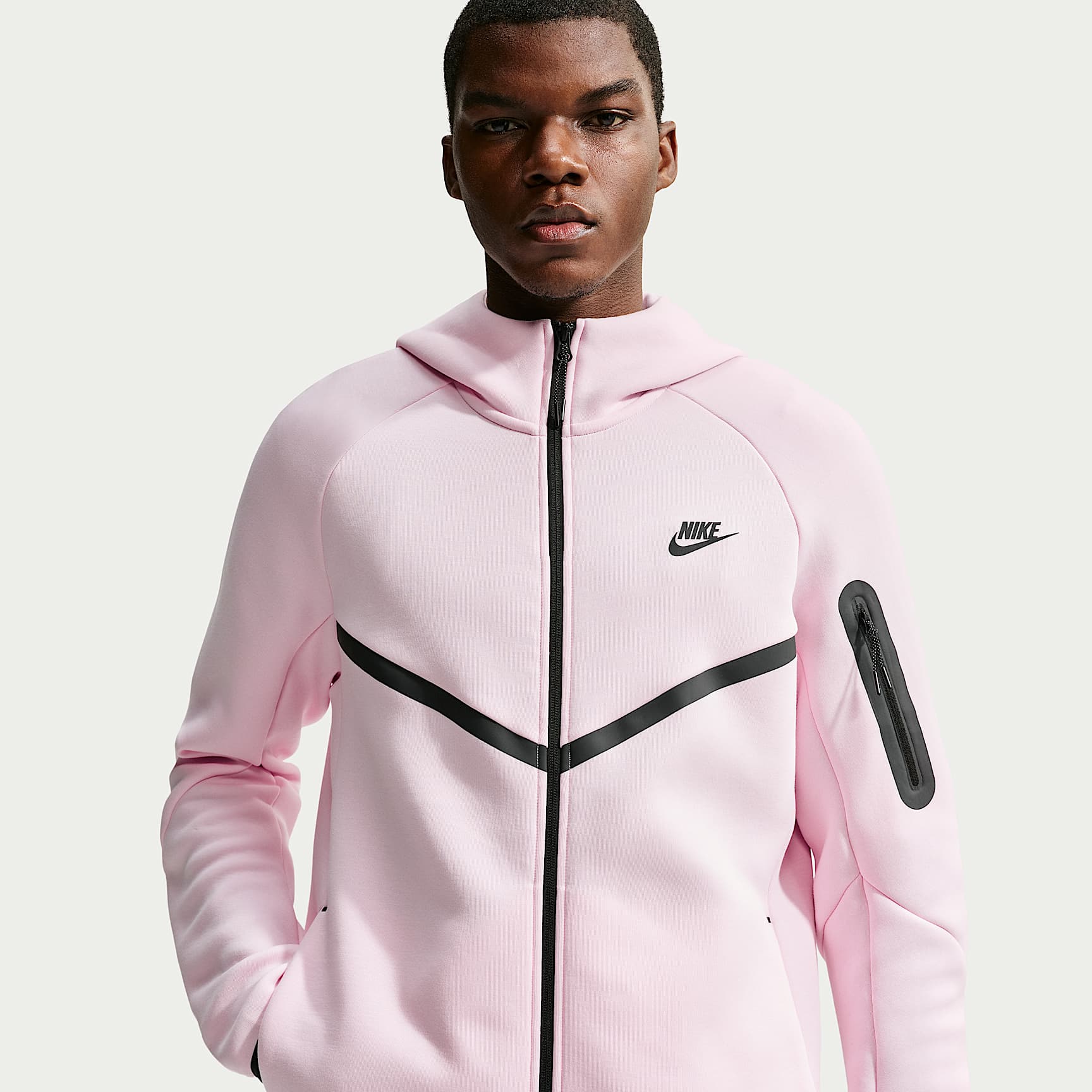 Nike Tech Windrunner herenjack van fleece met rits over de hele lengte