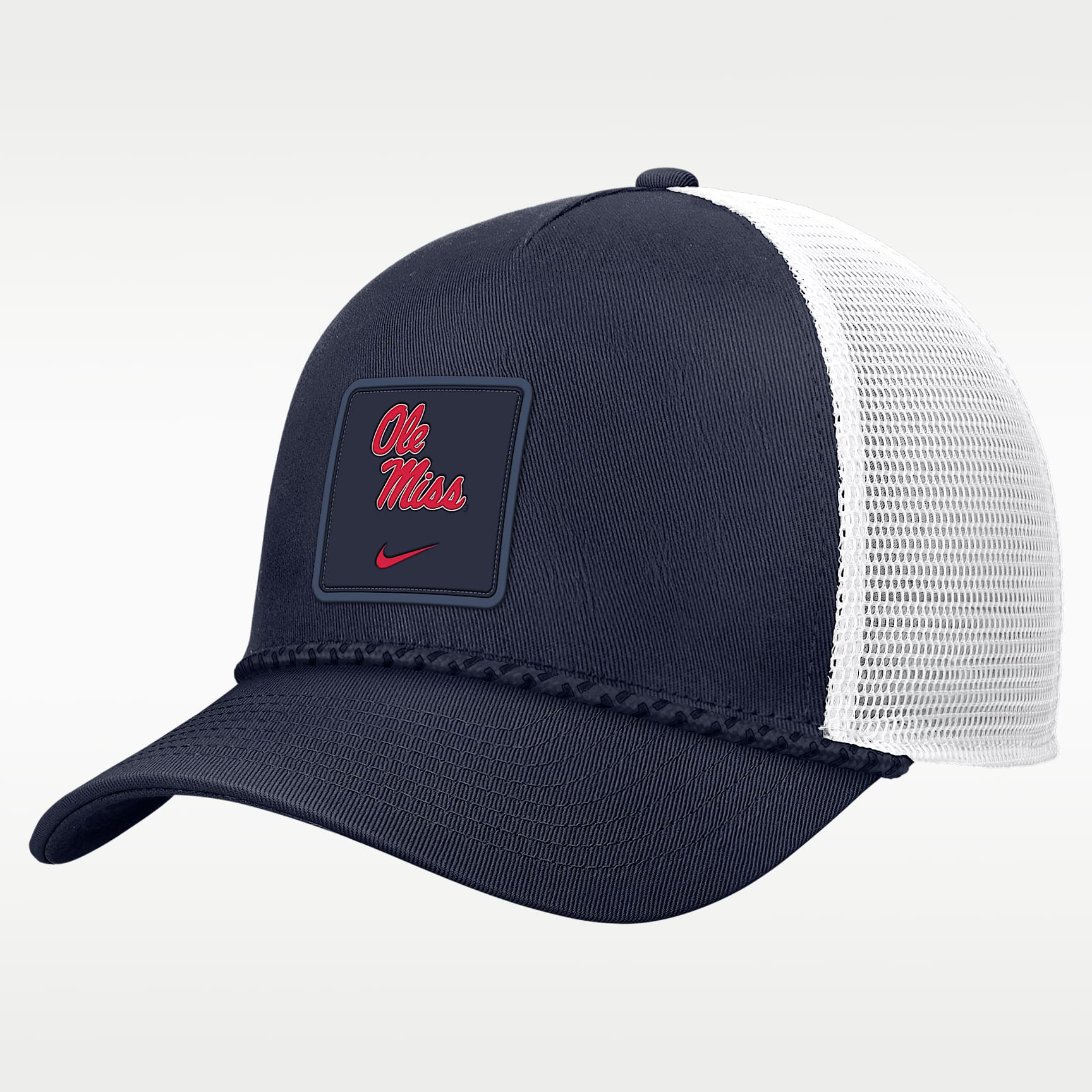 Gorra de rejilla universitaria ajustable Nike para hombre Ole Miss Sideline Rope