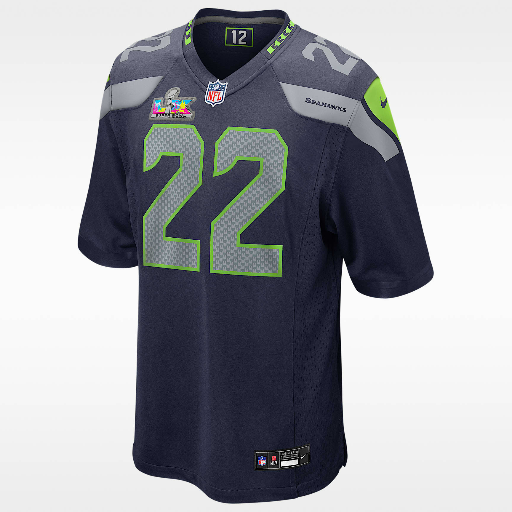 Rashid Shaheed Seattle Seahawks Super Bowl LX Men's Nike NFL Game Jersey